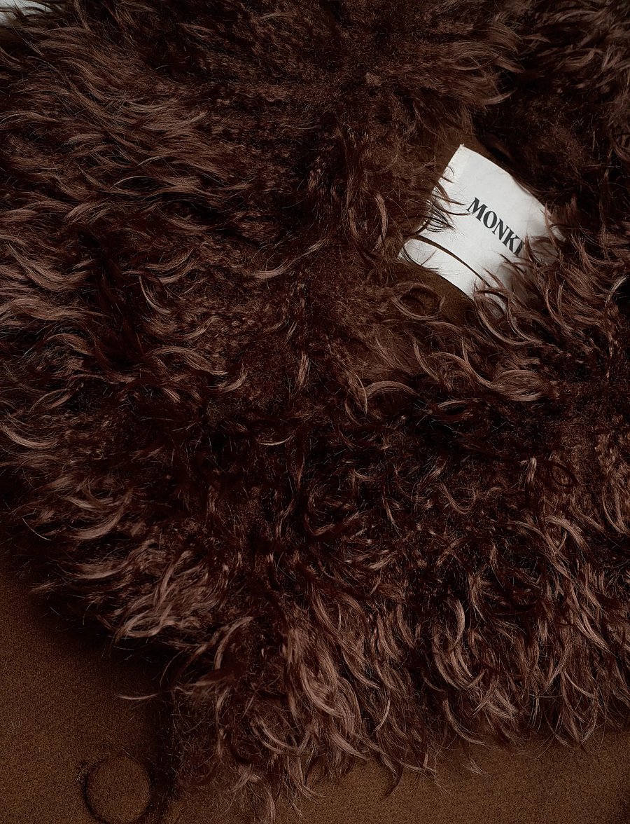 Monki - Hoodie jacket - talvejoped - brown dark - 2