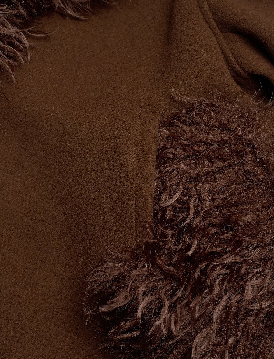 Monki - Hoodie jacket - talvejoped - brown dark - 3