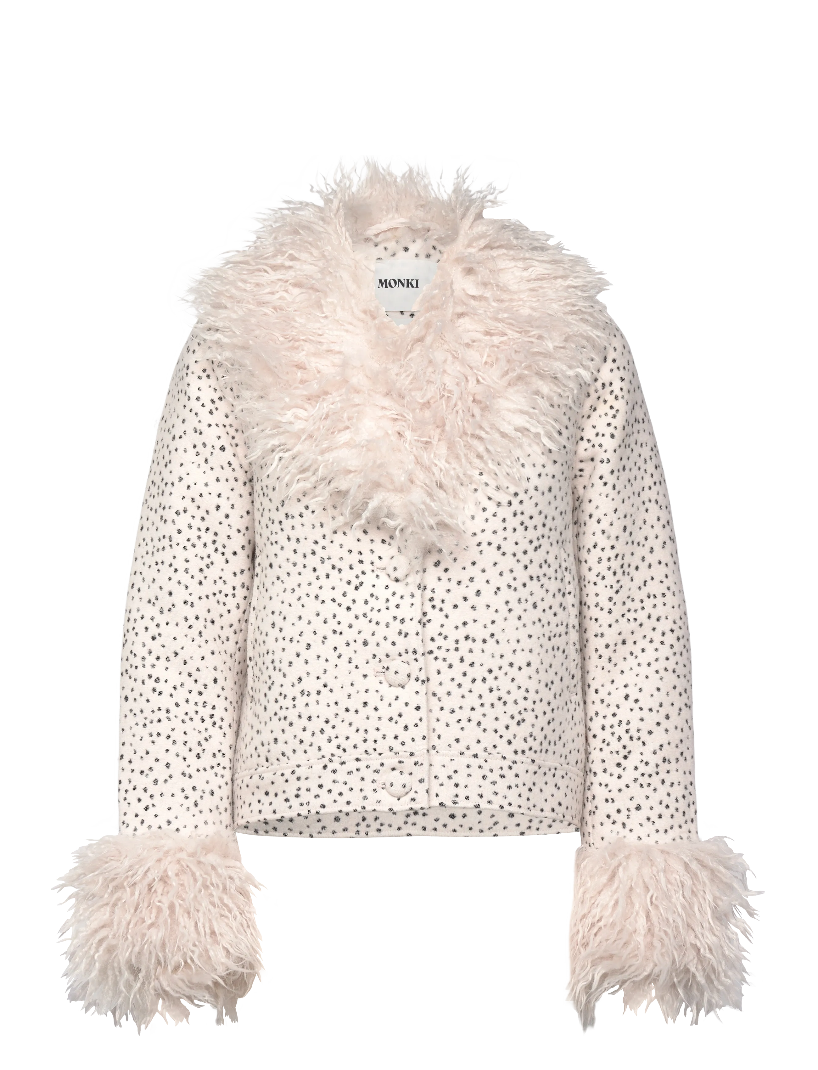 Monki Hoodie jacket - Monki - WHITE DUSTY LIGHT / pink/rose