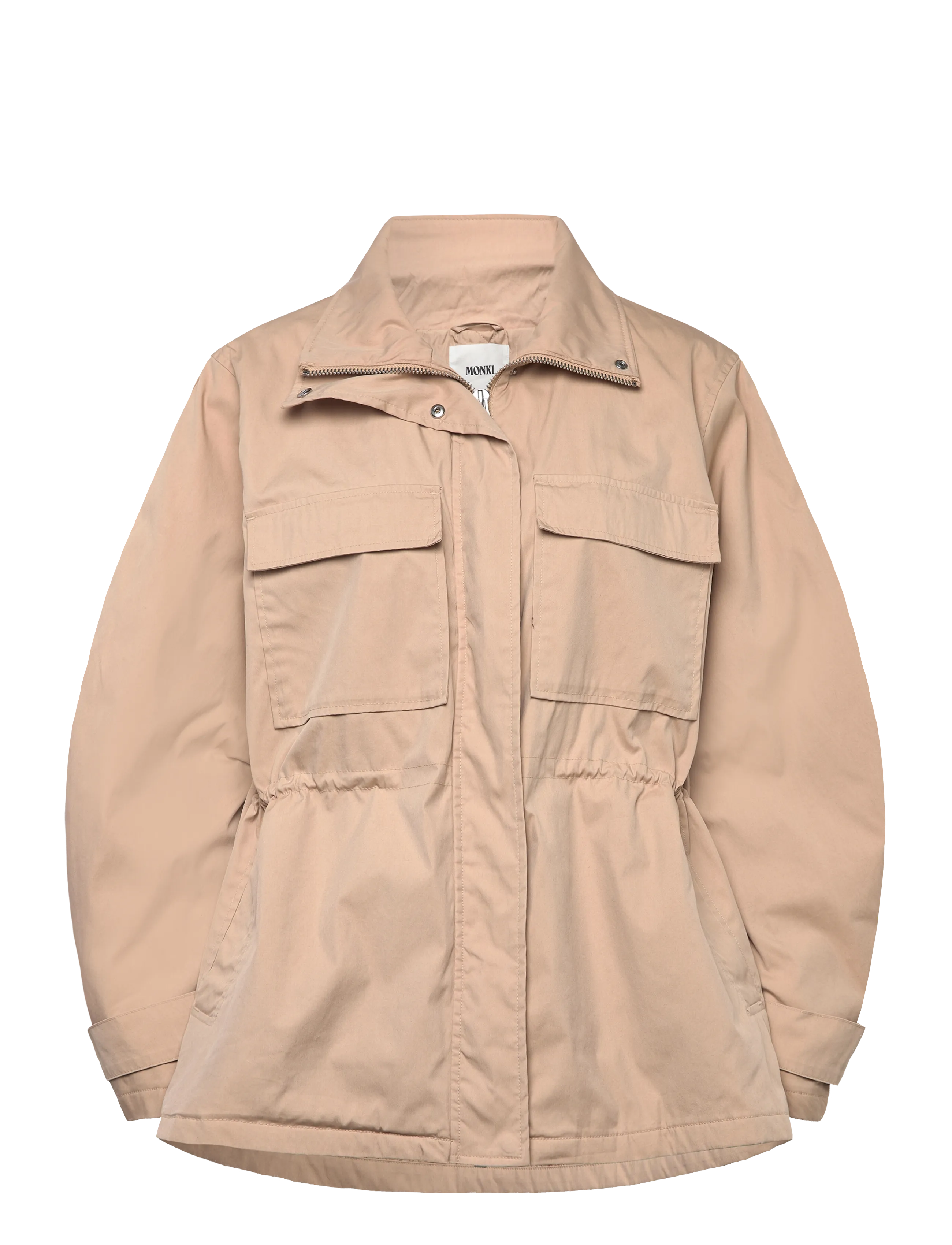 Monki - Hoodie jacket - vårjackor - beige medium dusty - 2