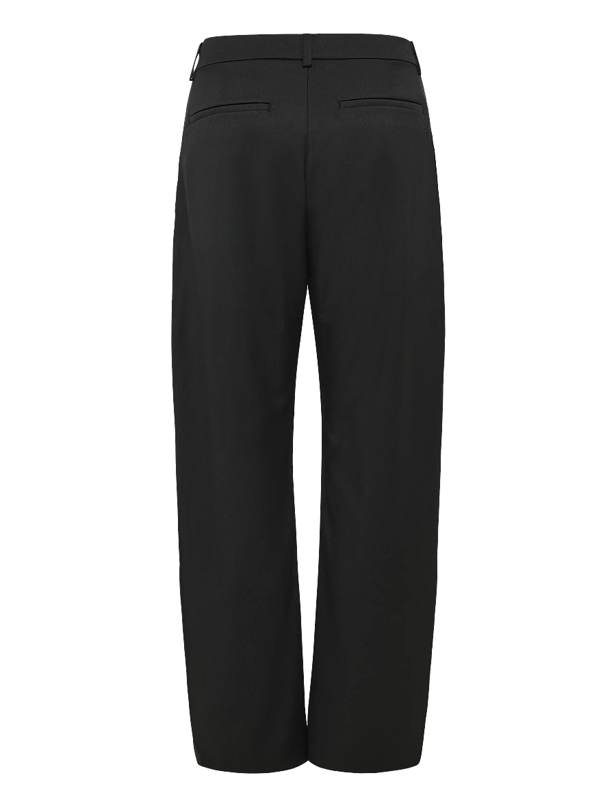Monki - Loose Fit Barrel Leg Suiting Trousers - barrel-bukser - black dark - 2