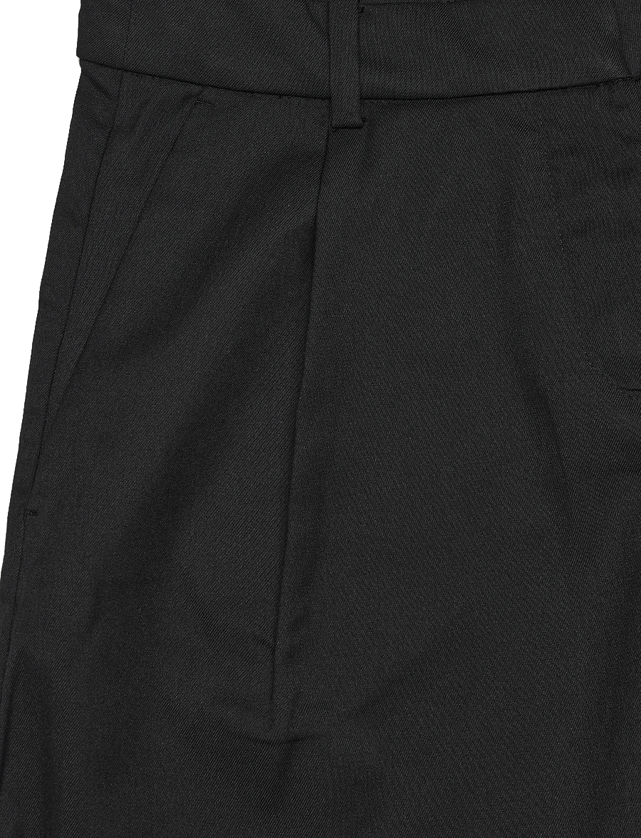 Monki - Loose Fit Barrel Leg Suiting Trousers - tønnebukser - black dark - 4