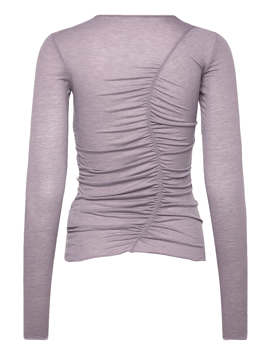 Monki - Gathered LS top - langärmlige tops - lilac purple medium dusty - 1