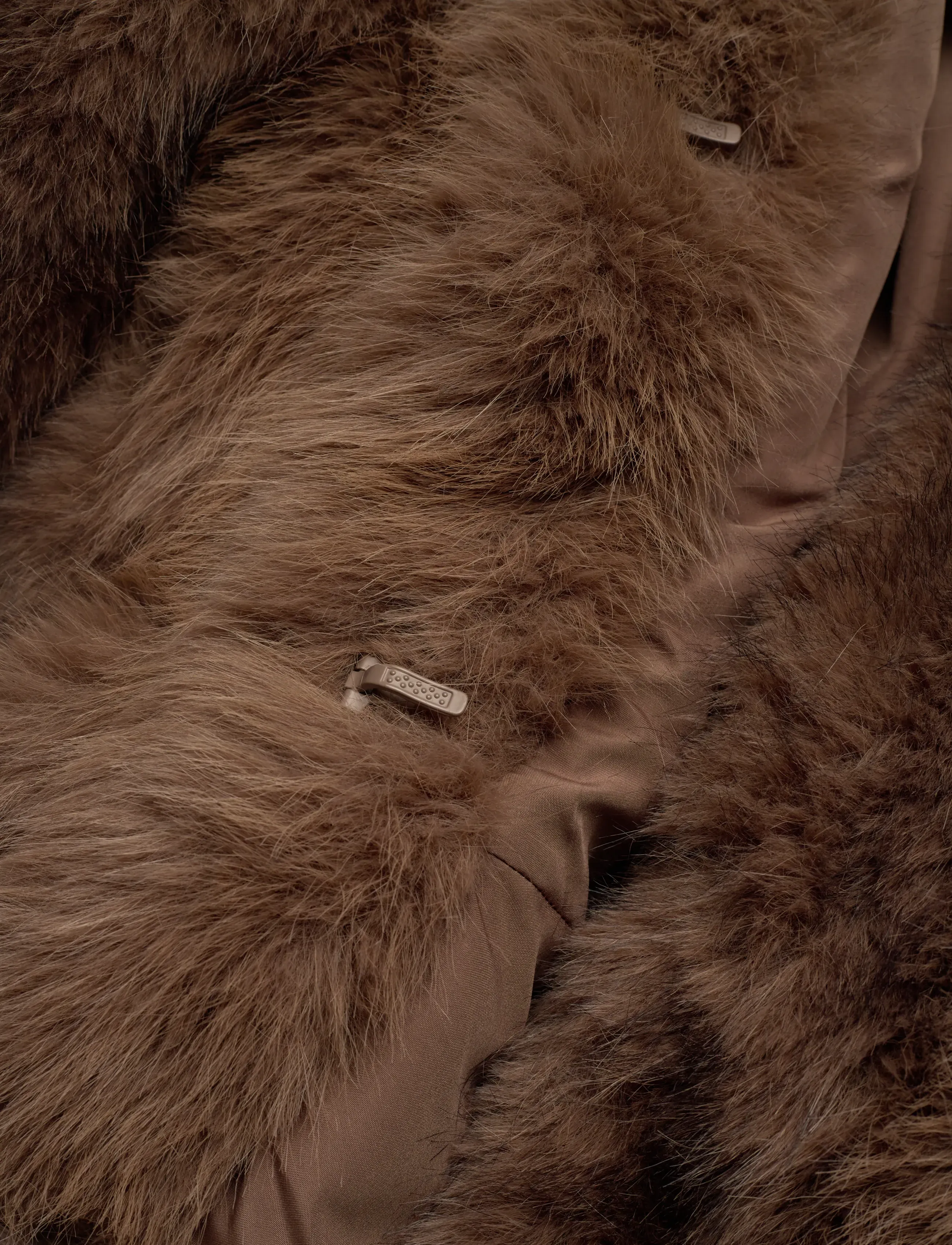 Monki - Faux Fur Peplum Jacket - tekoturkikset - brown dark - 3