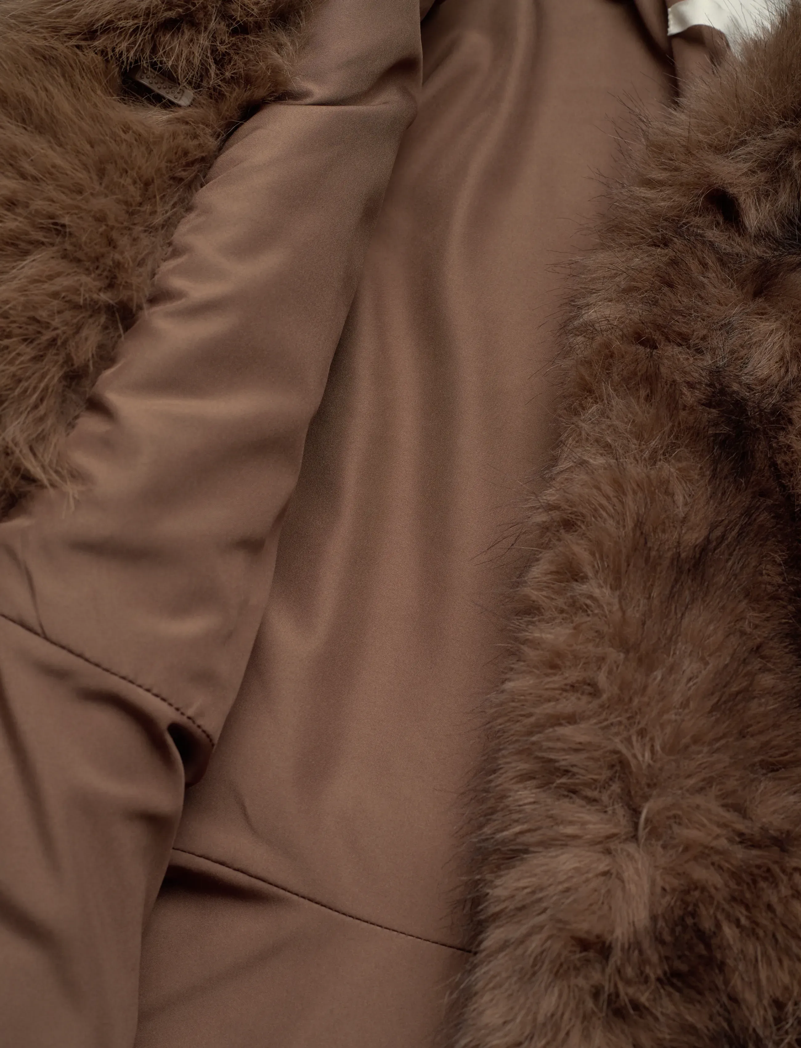 Monki - Faux Fur Peplum Jacket - tekoturkikset - brown dark - 4