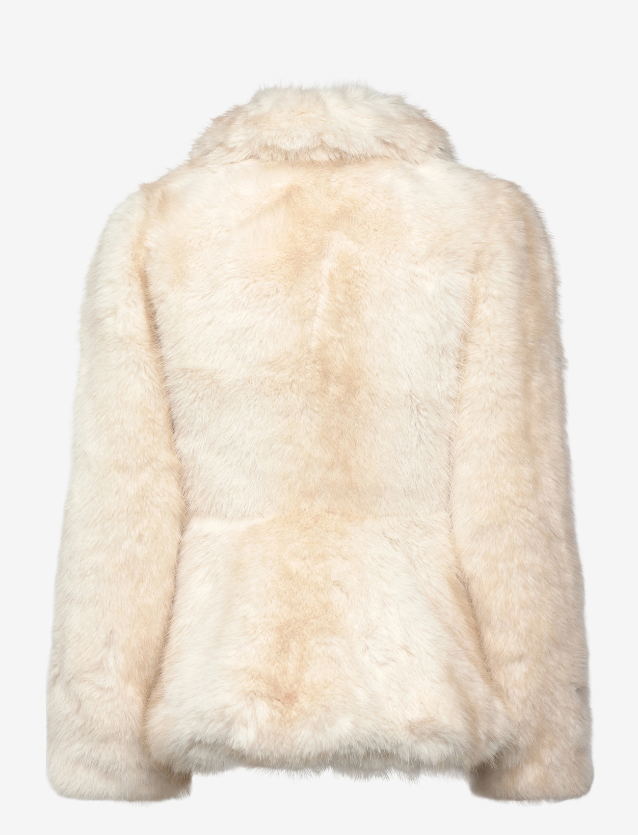 Monki - Faux Fur Peplum Jacket - kunstkarusnahk - white light - 1