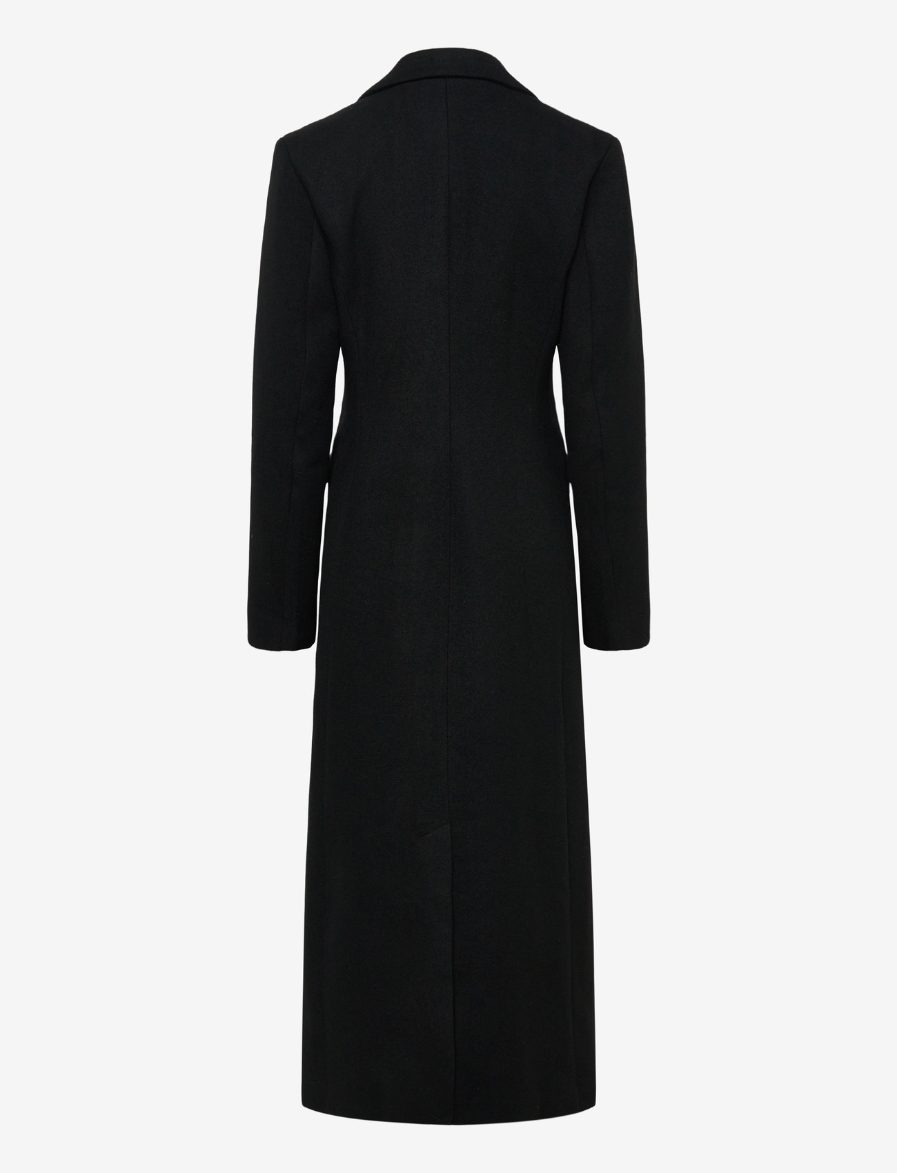 Monki - Long Single-Breasted Slim Fit Coat - lette frakker - black dark - 1
