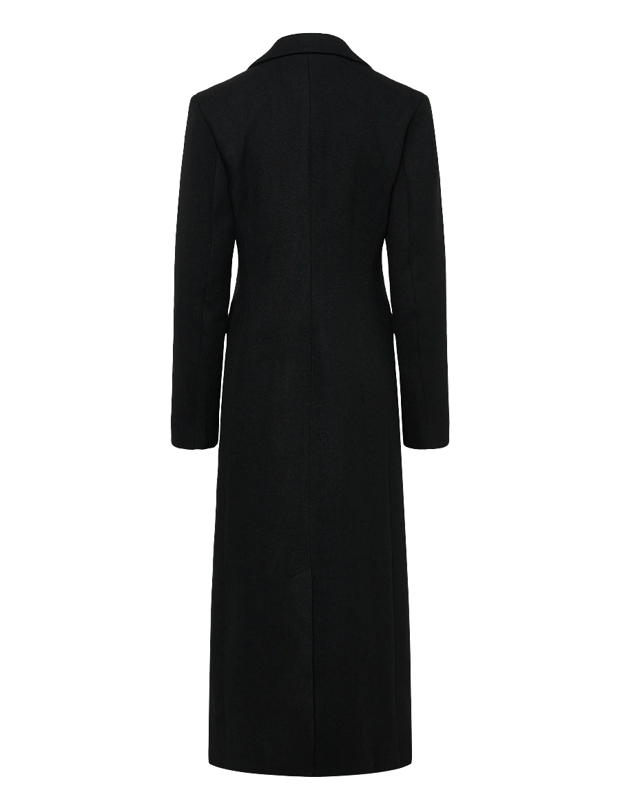 Monki - Long Single-Breasted Slim Fit Coat - black dark - 1