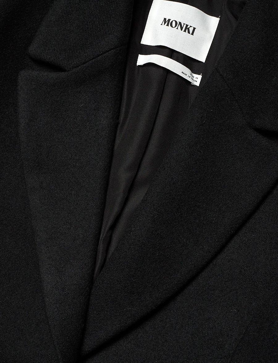 Monki - Long Single-Breasted Slim Fit Coat - black dark - 2