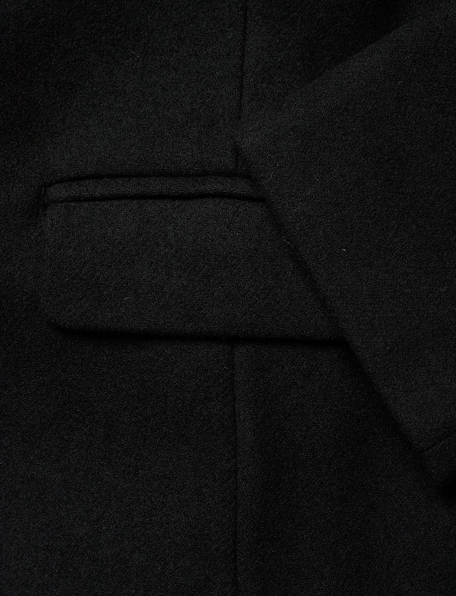 Monki - Long Single-Breasted Slim Fit Coat - black dark - 3