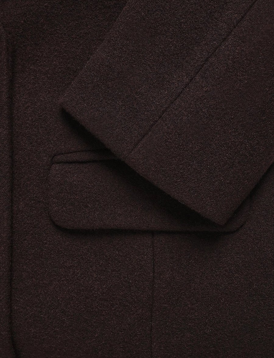 Monki - Long Single-Breasted Slim Fit Coat - leichte mäntel - brown dark - 3
