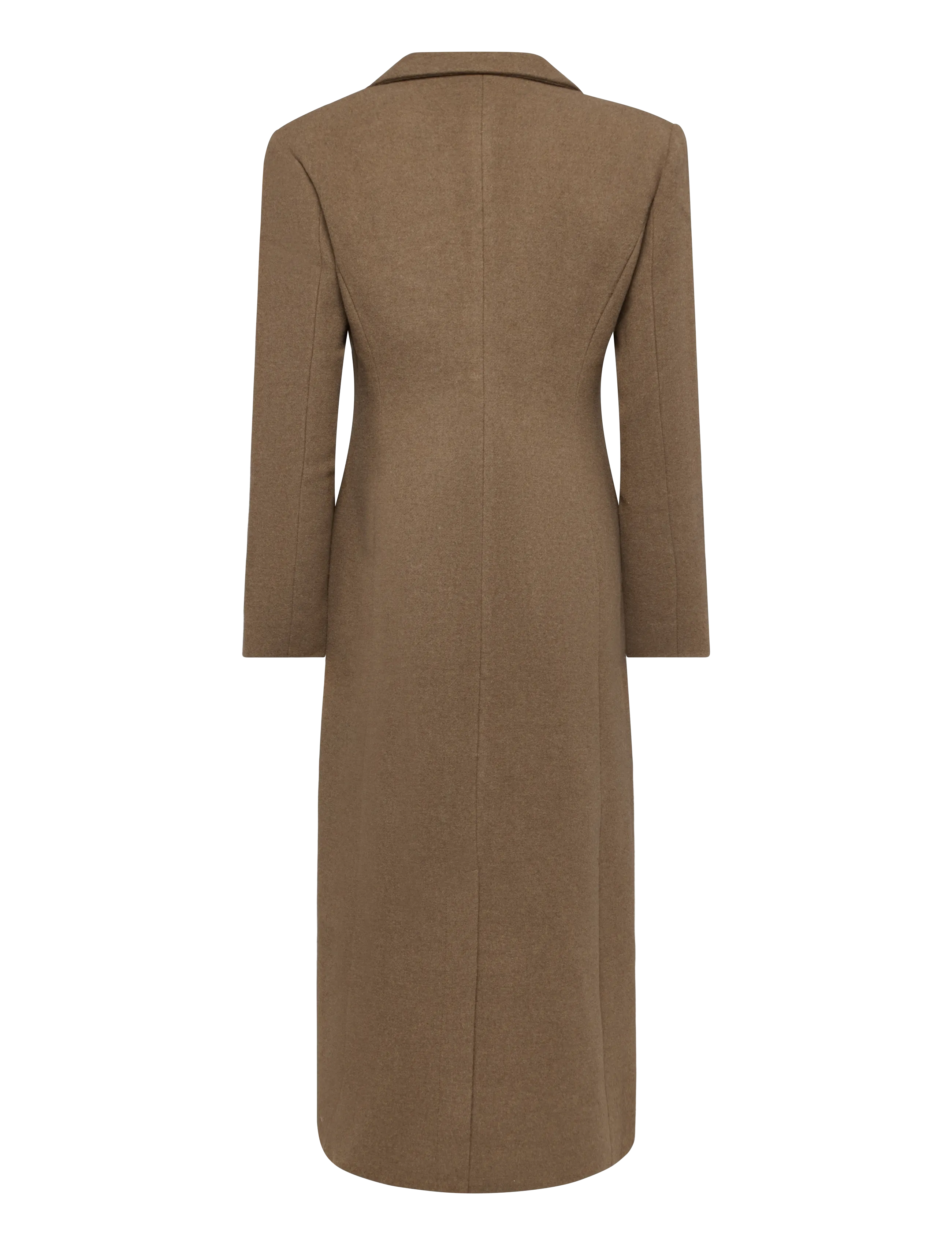 Monki - Long Single-Breasted Slim Fit Coat - leichte mäntel - brown medium dusty - 1