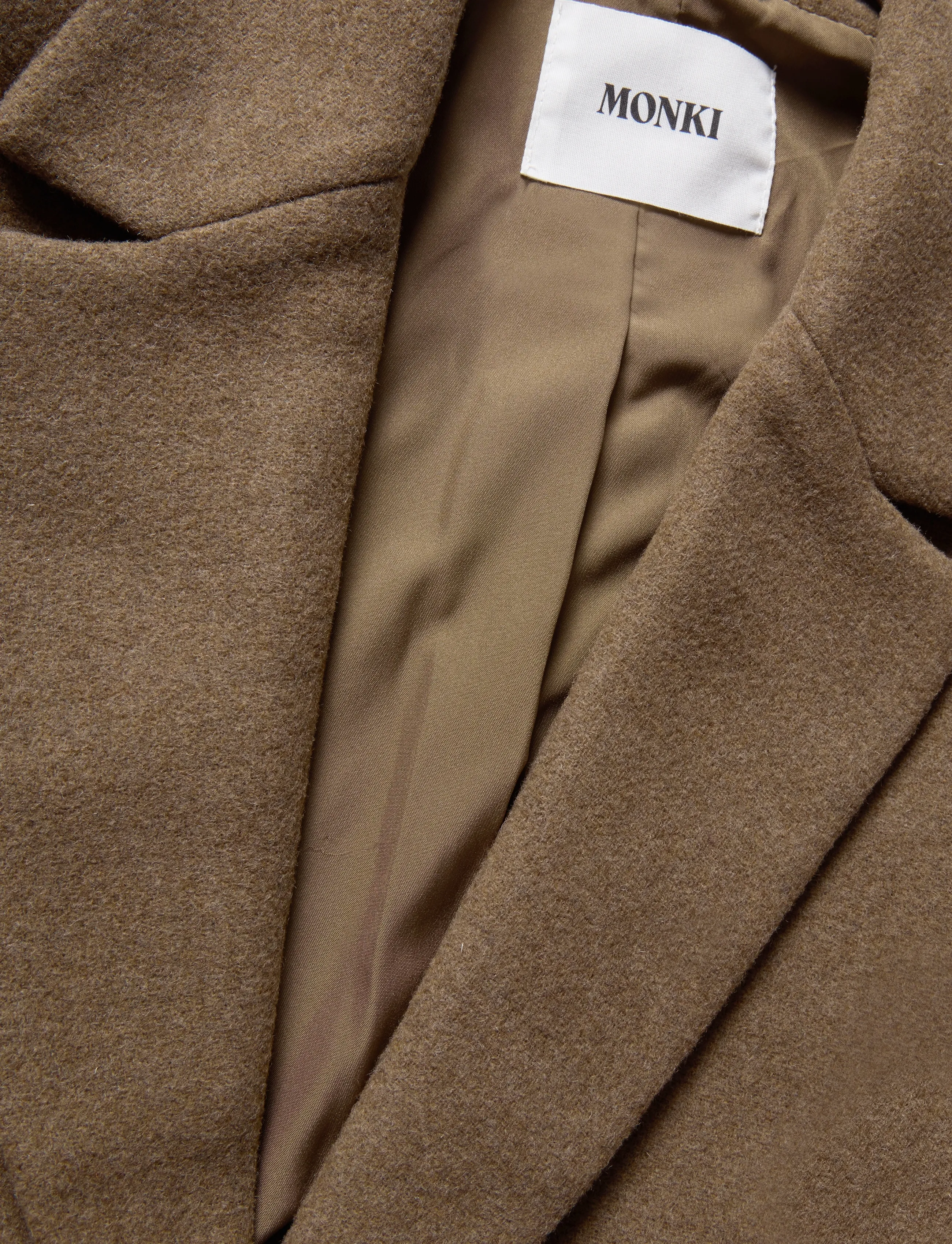 Monki - Long Single-Breasted Slim Fit Coat - leichte mäntel - brown medium dusty - 2