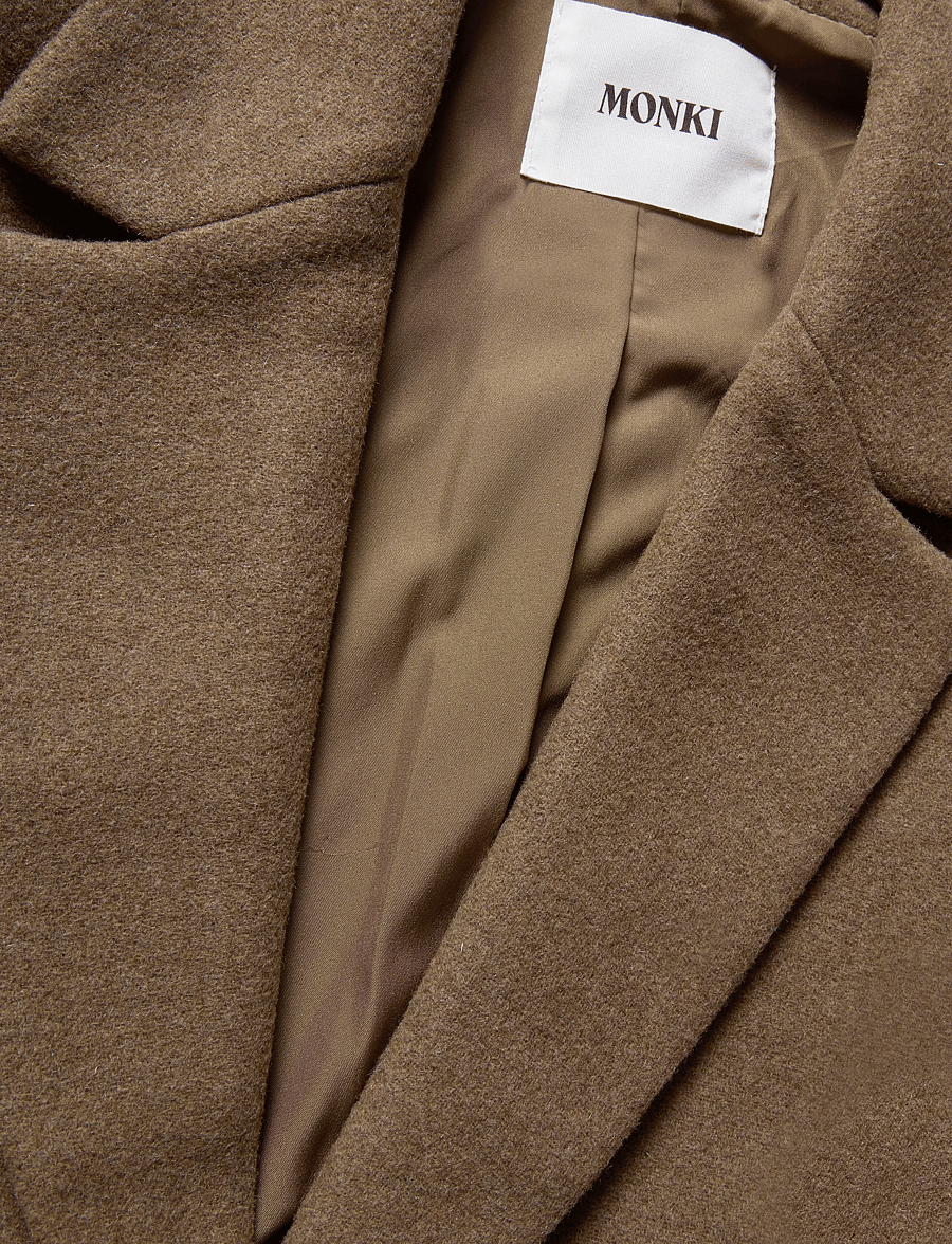 Monki - Long Single-Breasted Slim Fit Coat - leichte mäntel - brown medium dusty - 2