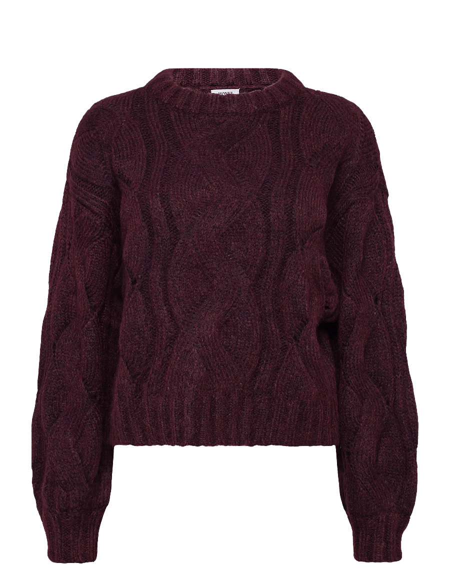 Monki - Knitted Sweater - stickade tröjor - red dark - 0