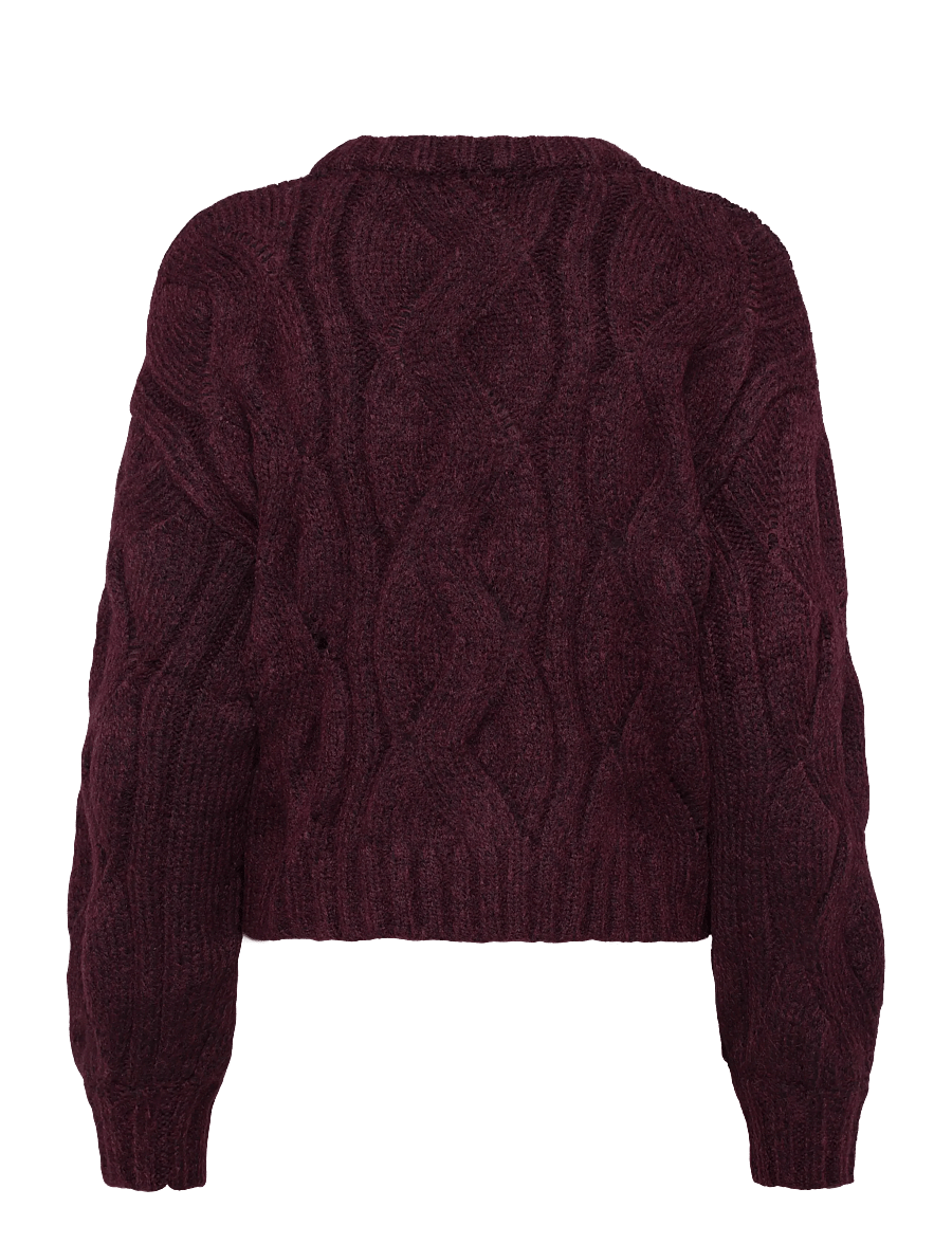 Monki - Knitted Sweater - stickade tröjor - red dark - 1