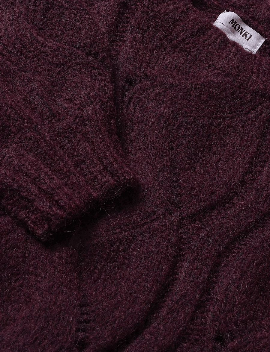Monki - Knitted Sweater - stickade tröjor - red dark - 2