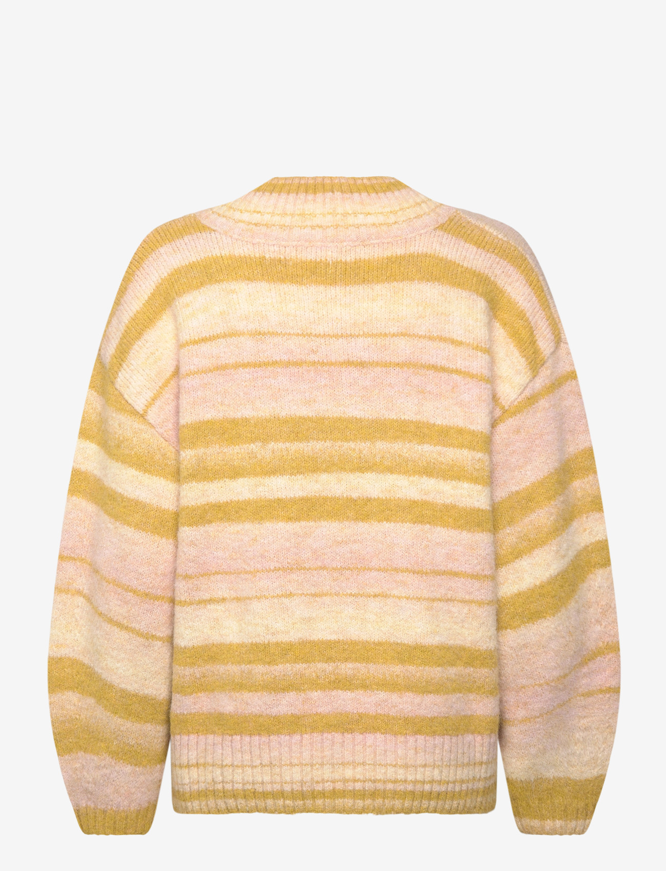 Monki - Oversized Knitted V-neck Sweater - striktrøjer - yellow medium - 1