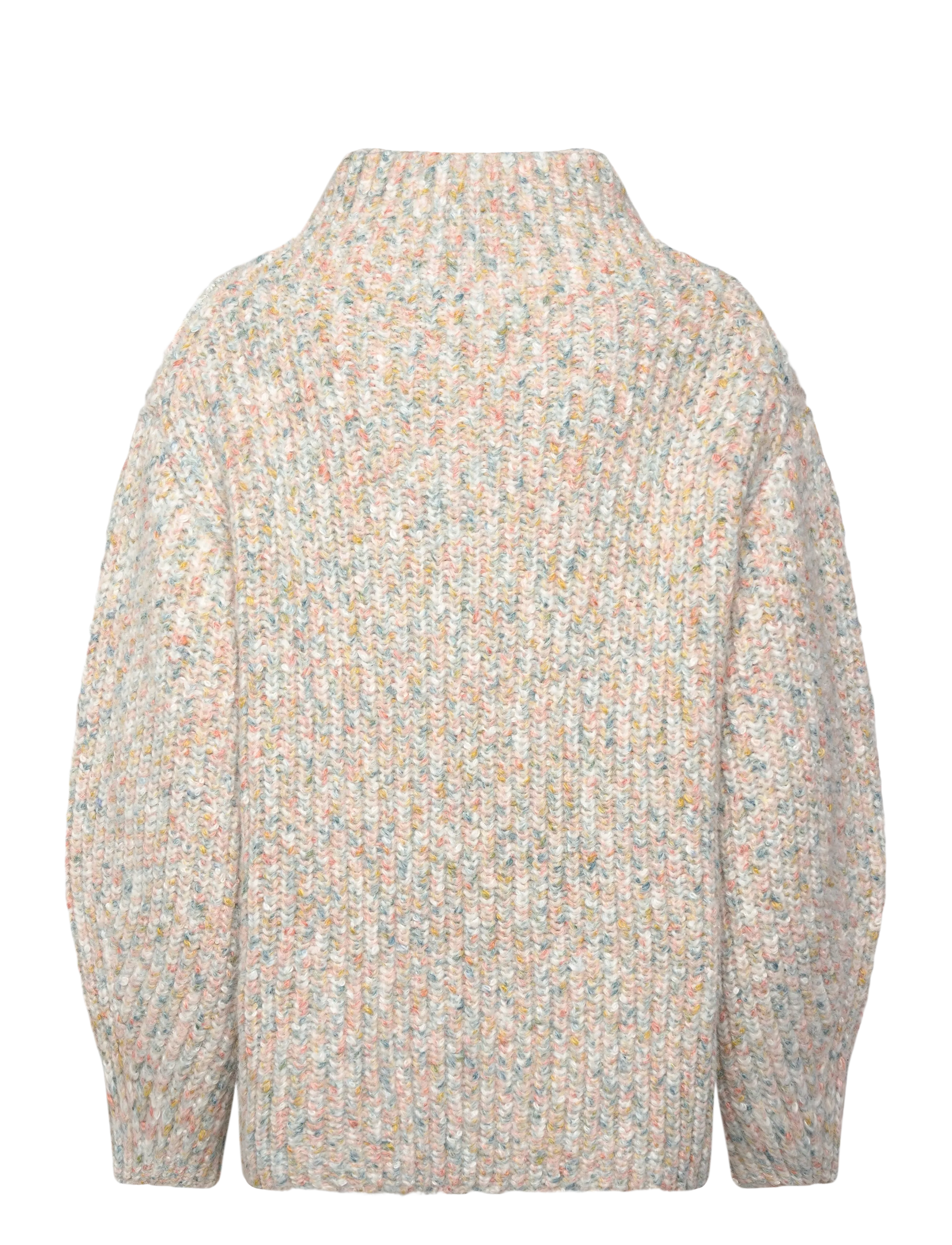Monki - Oversized Knitted Turtleneck Sweater - jumpers - white dusty light - 1