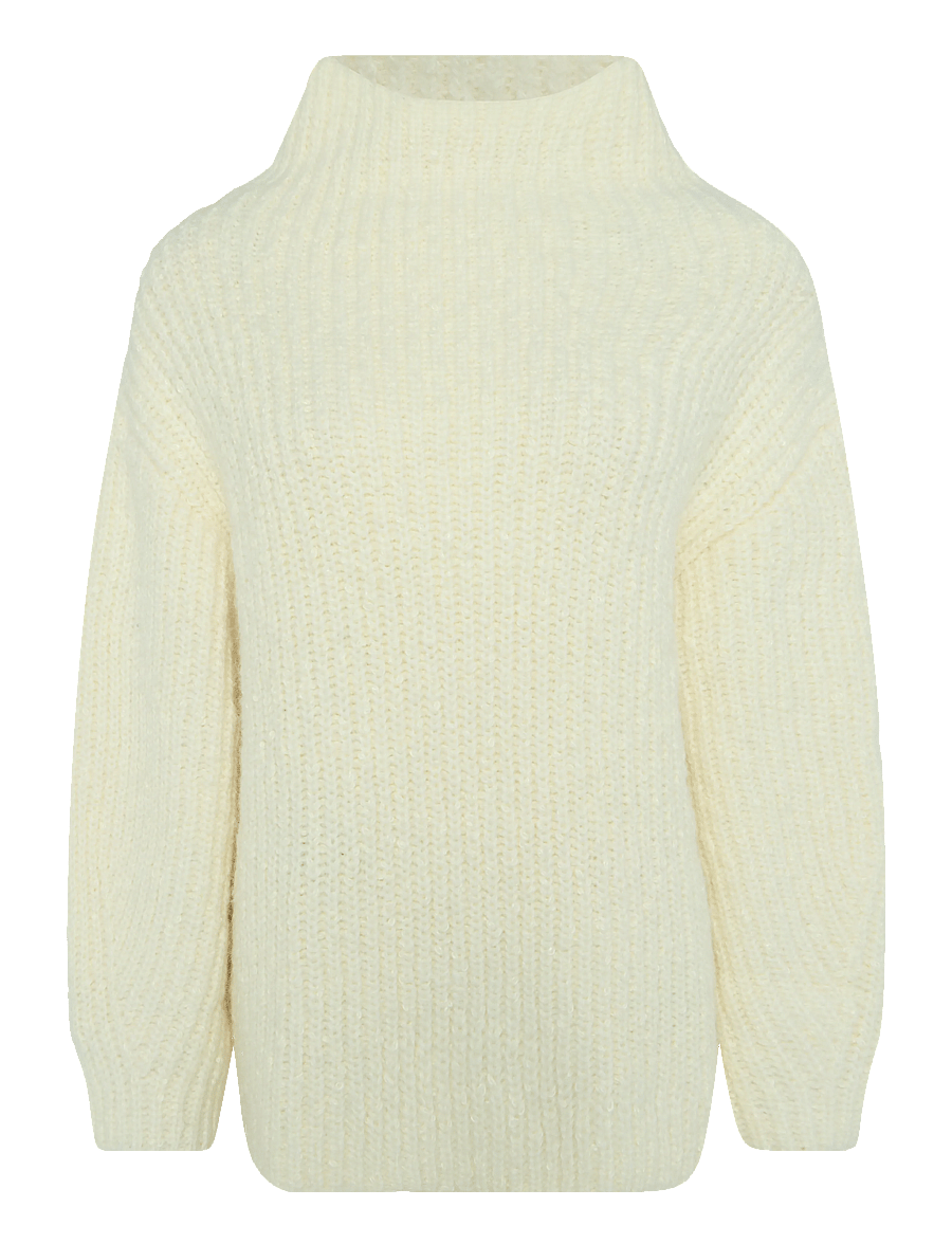 Monki - Oversized Knitted Turtleneck Sweater - stickade tröjor - yellow dusty light - 0