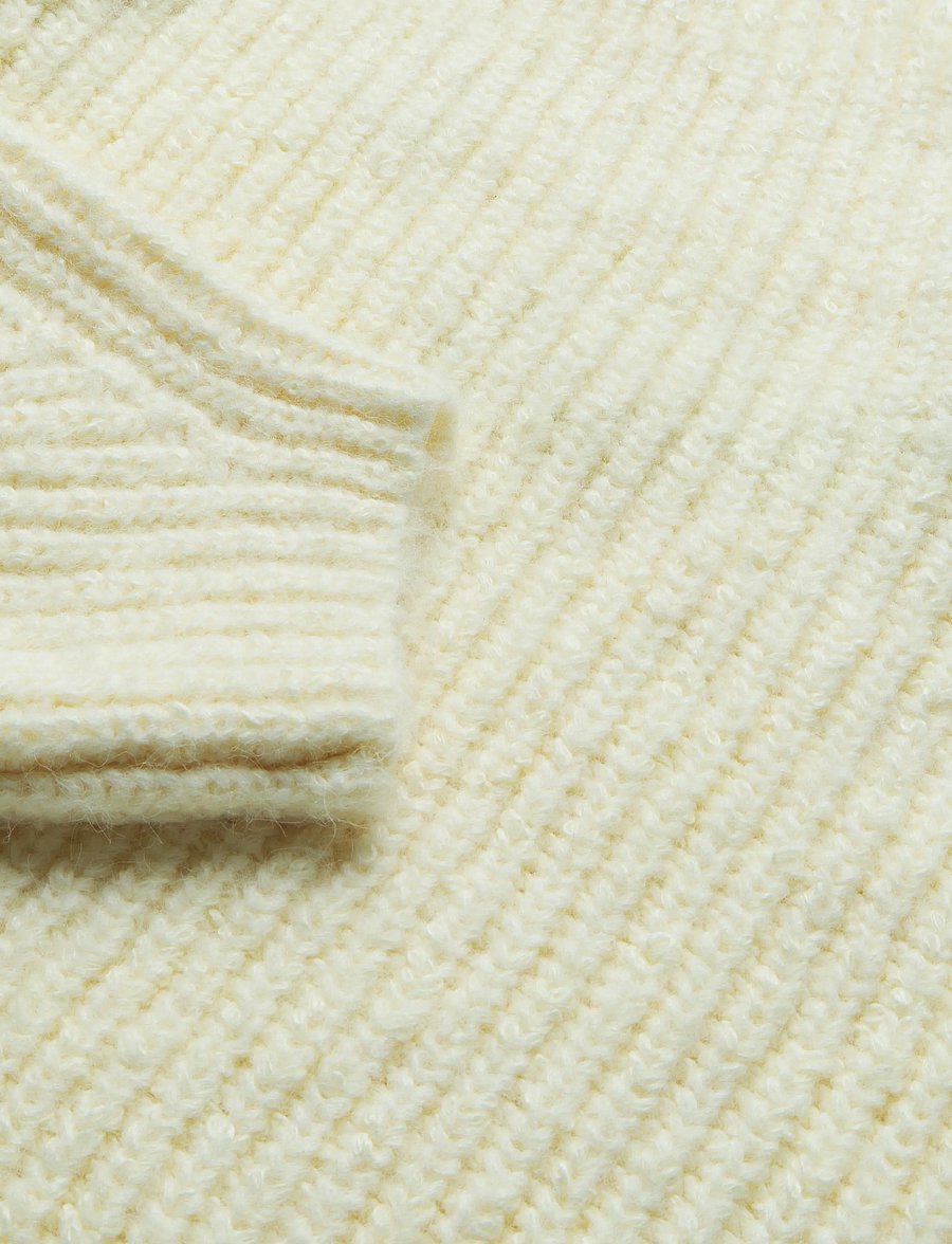 Monki - Oversized Knitted Turtleneck Sweater - stickade tröjor - yellow dusty light - 2