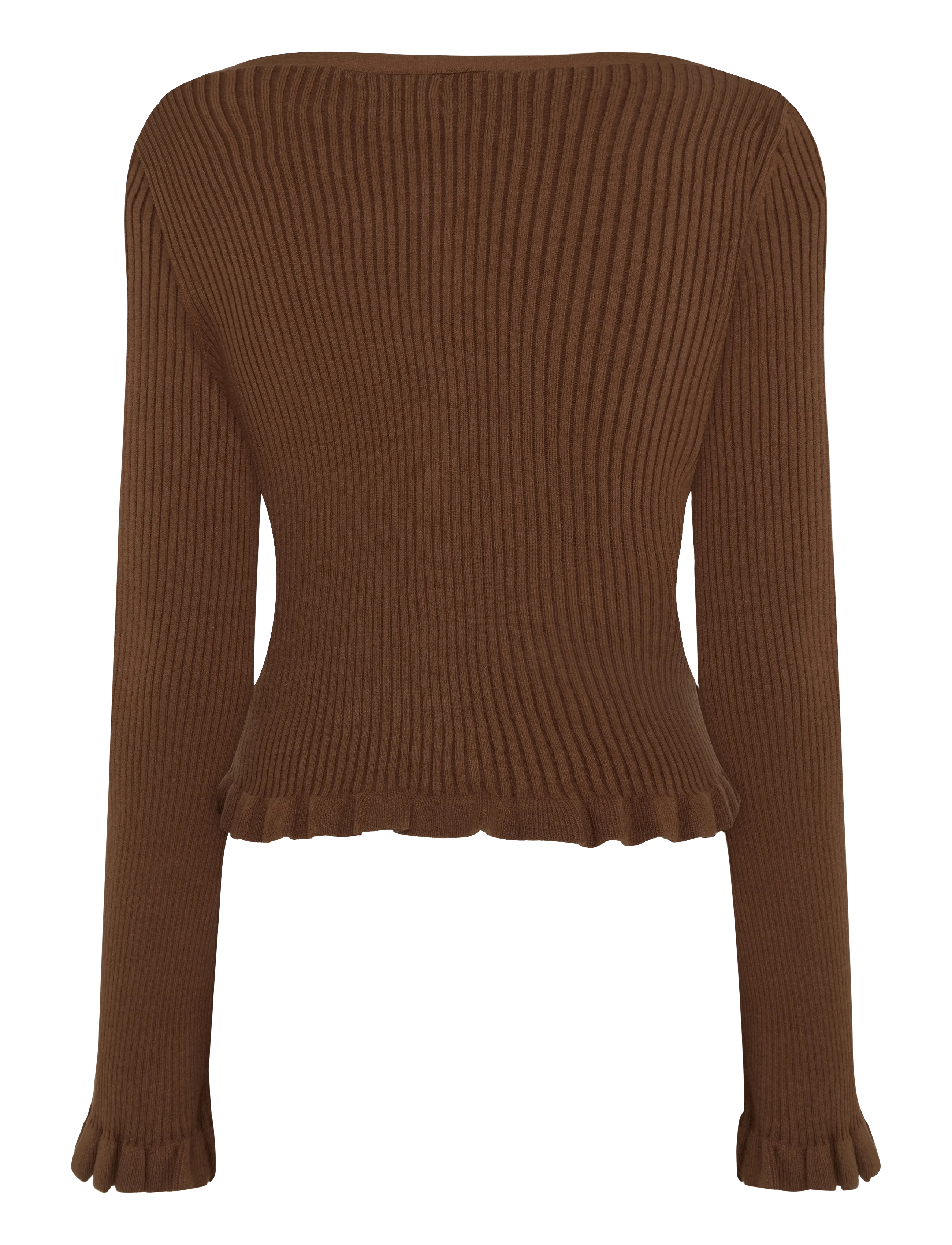 Monki - V-Neck Knitted Cardigan - strickjacken - brown medium dusty - 1