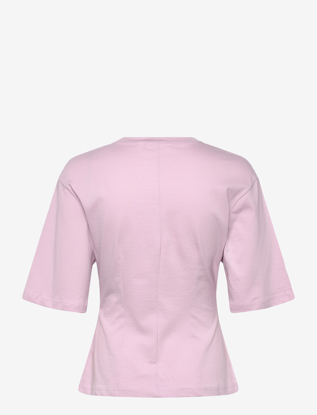 Monki - Fitted Dart Detail T-shirt - t-shirts - pink dusty light - 1