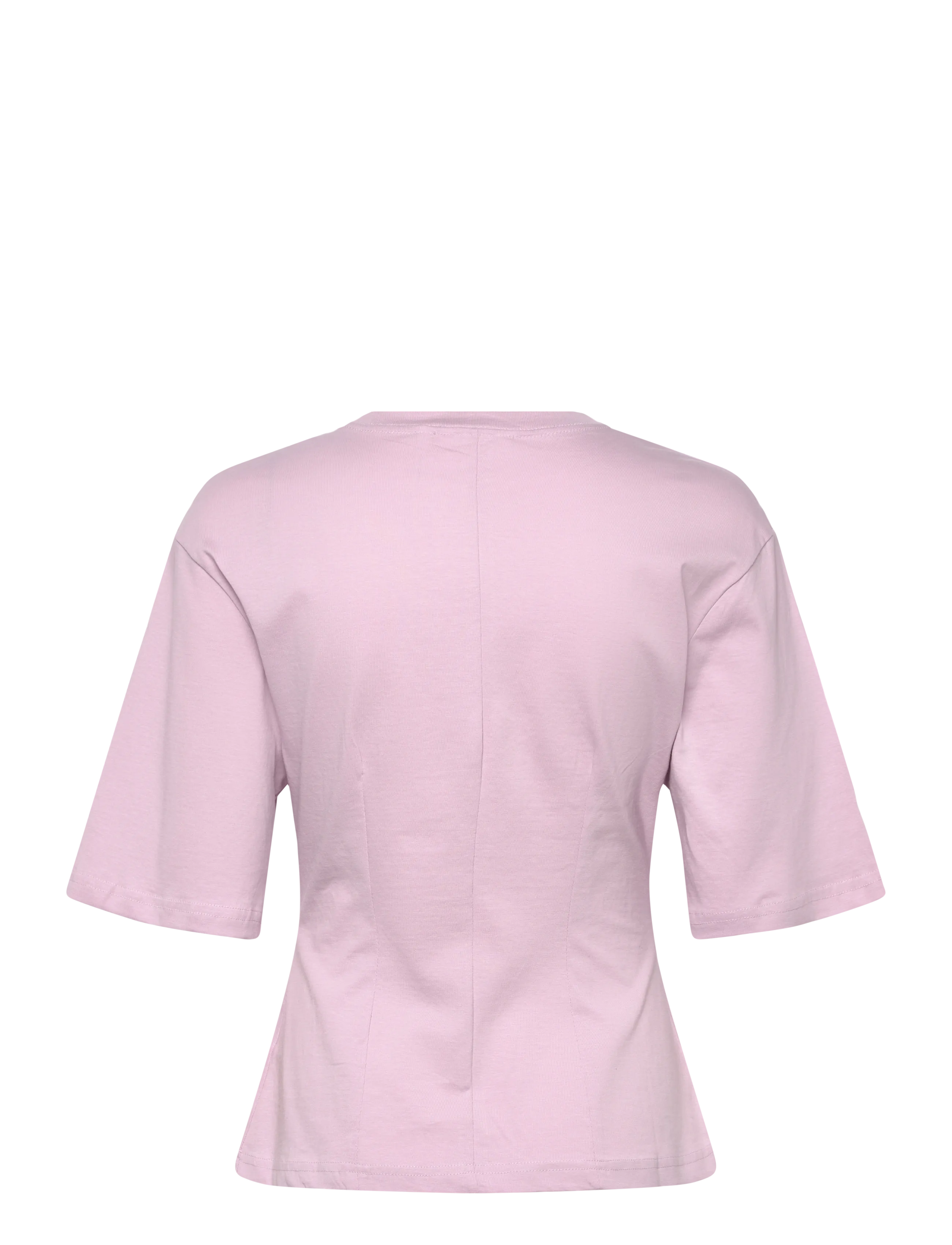 Monki - Fitted Dart Detail T-shirt - t-shirts - pink dusty light - 1