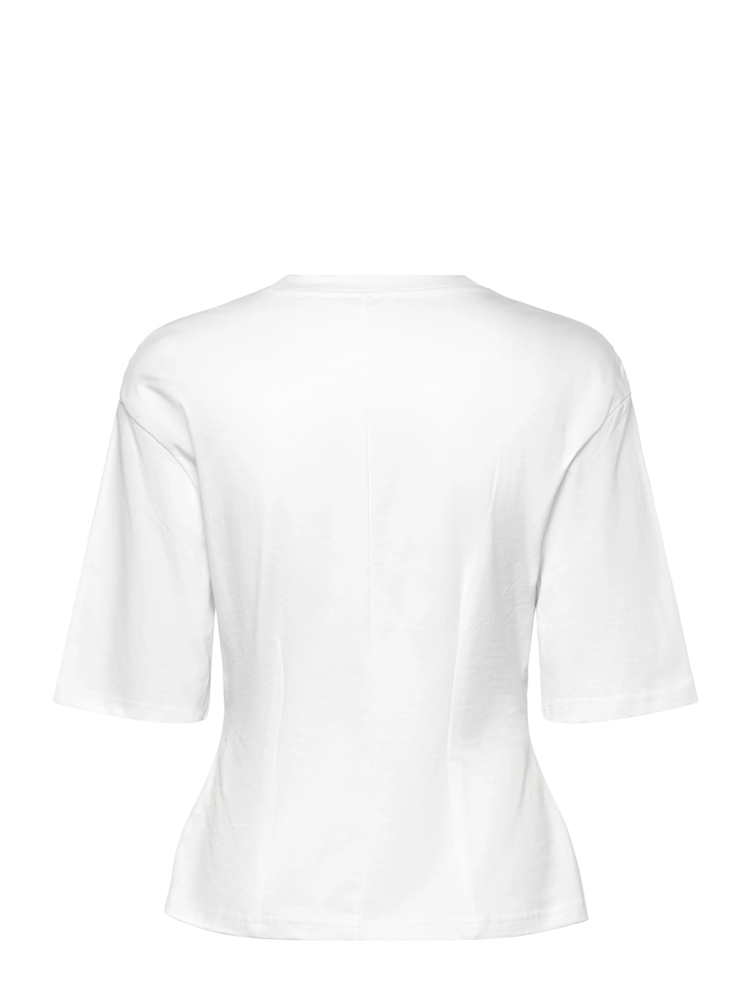 Monki - Fitted Dart Detail T-shirt - t-shirts - white light - 1