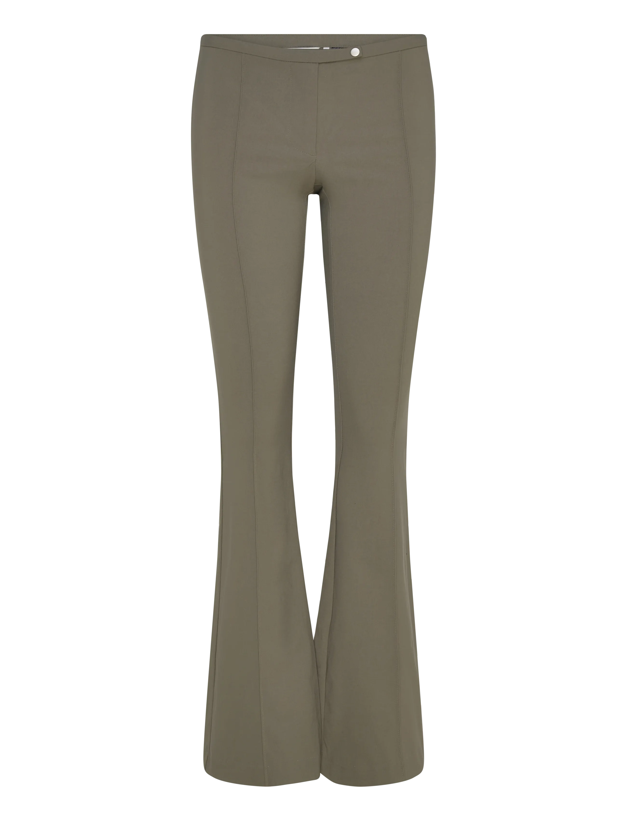 Monki Low Rise Skinny Flared Leg - Monki - KHAKI GREEN MEDIUM DUSTY / khaki/green