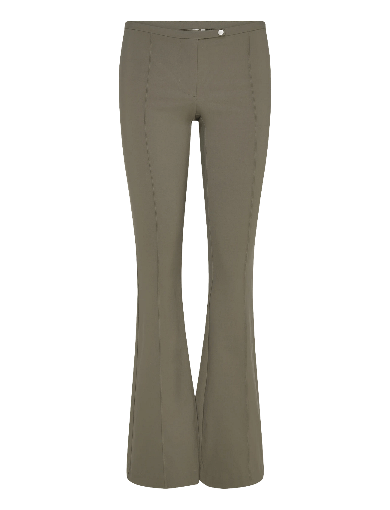Low Rise Skinny Flared Leg - KHAKI GREEN MEDIUM DUSTY