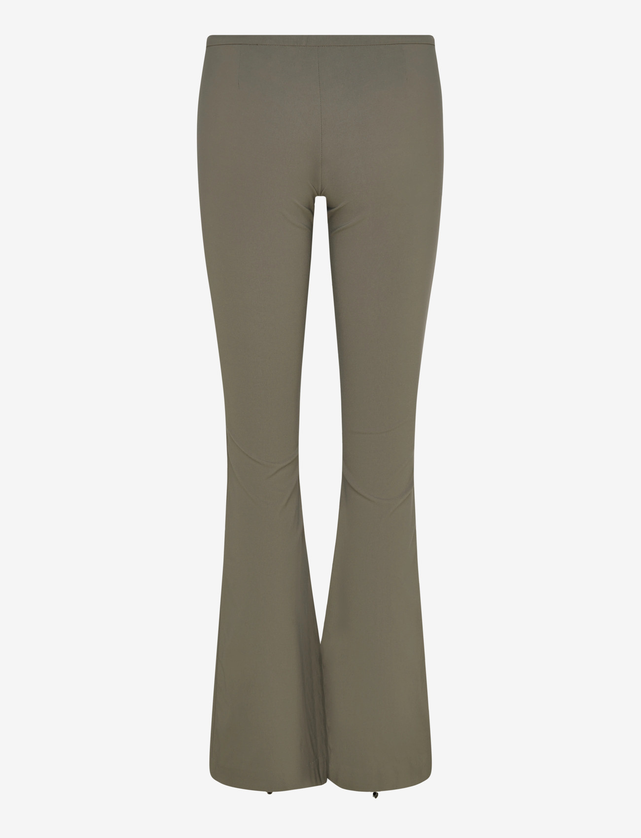 Monki - Low Rise Skinny Flared Leg - flare bukser - khaki green medium dusty - 1