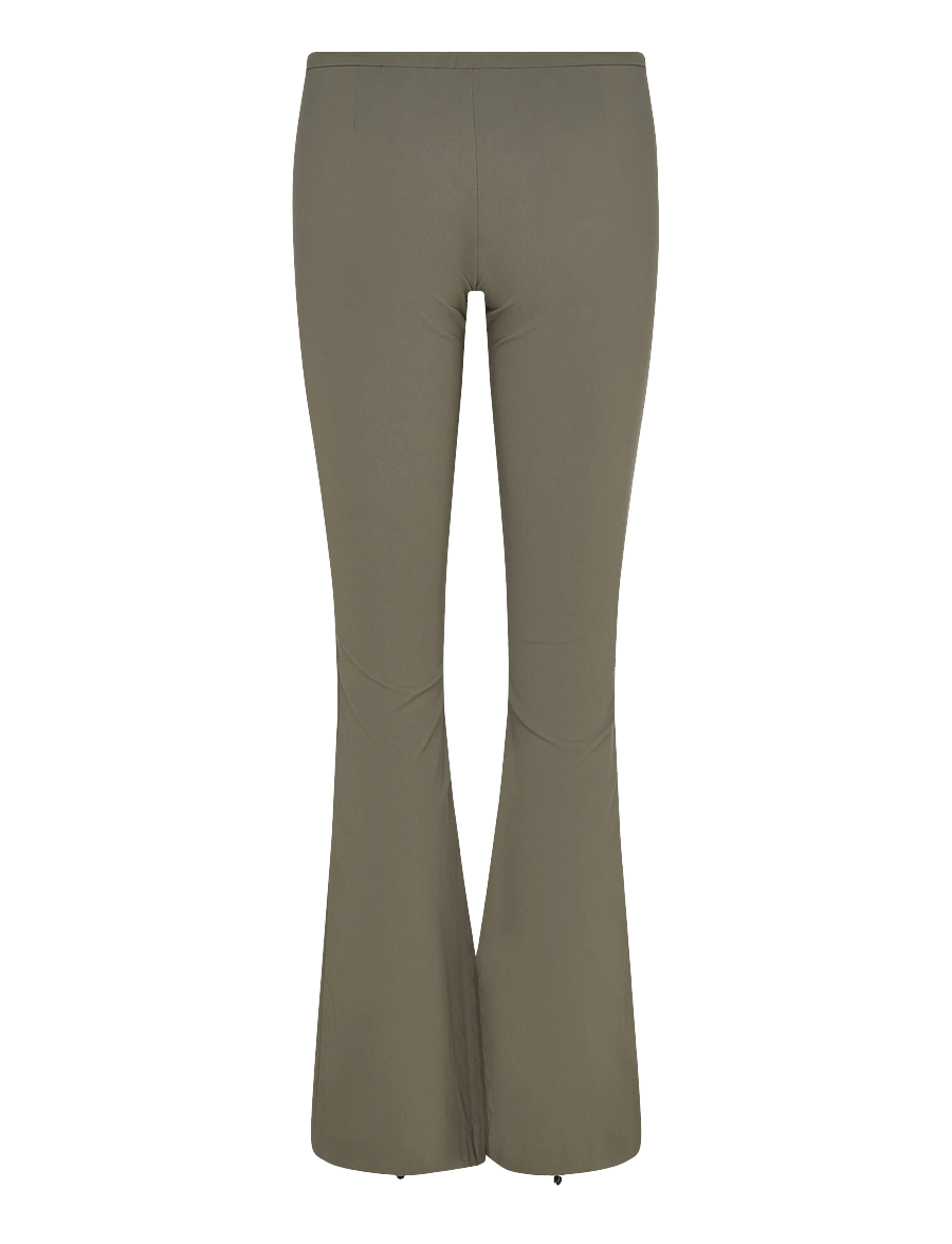 Monki - Low Rise Skinny Flared Leg - flare bukser - khaki green medium dusty - 1