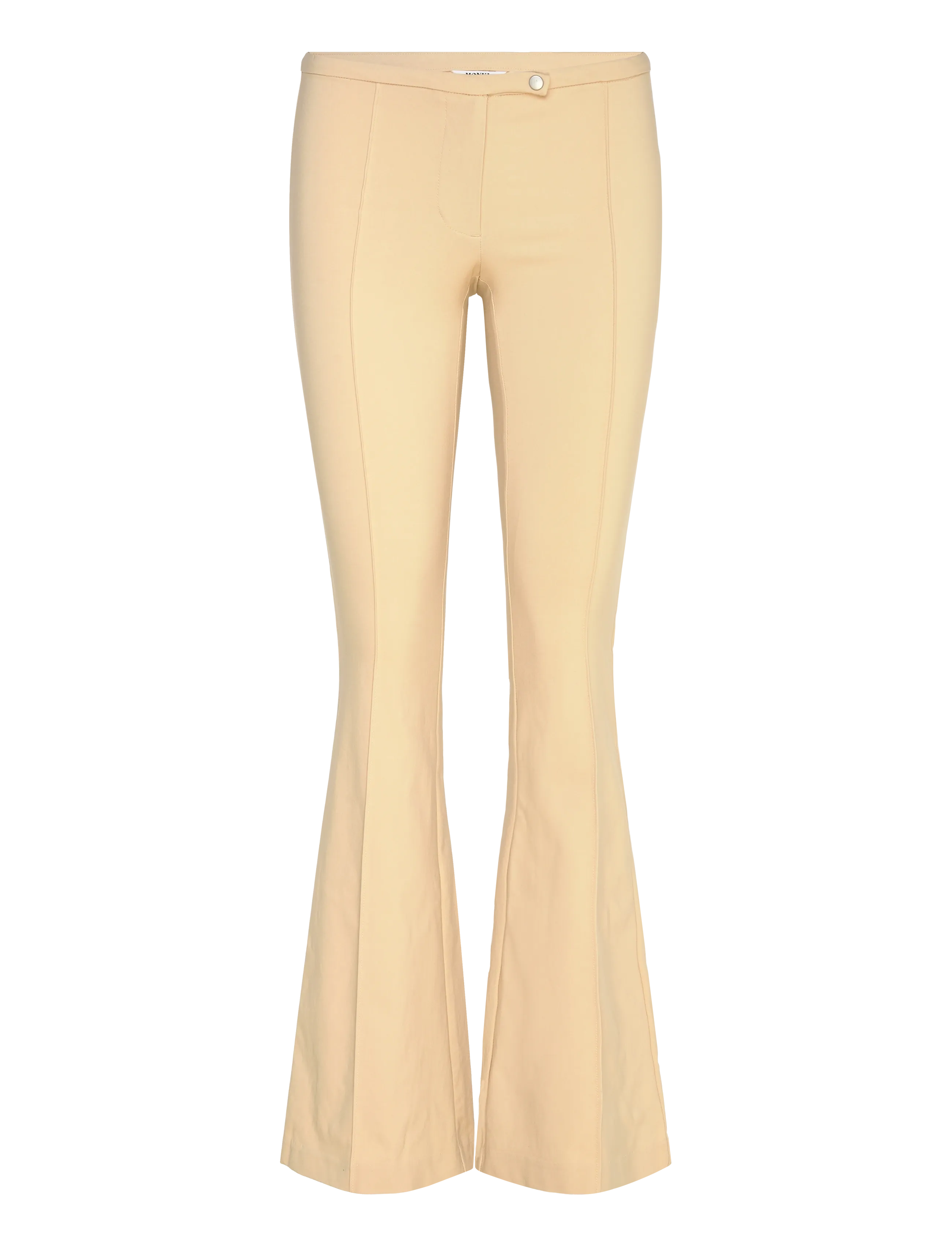 Monki Low Rise Skinny Flared Leg - Hosen - BEIGE MEDIUM DUSTY / yellow