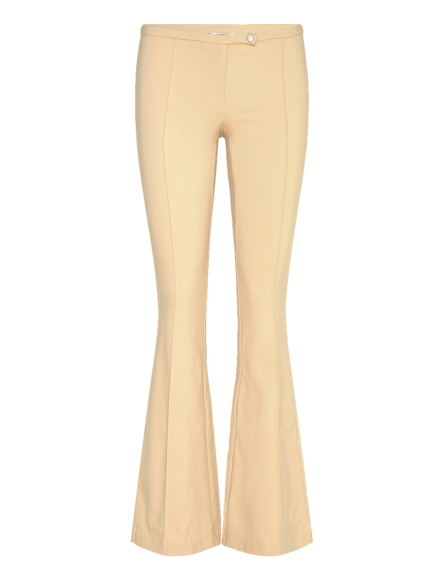 Monki - Low Rise Skinny Flared Leg - schlaghosen - beige medium dusty - 0