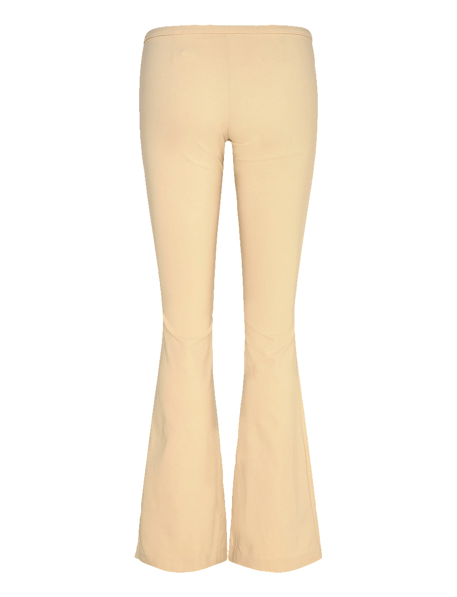 Monki - Low Rise Skinny Flared Leg - schlaghosen - beige medium dusty - 1
