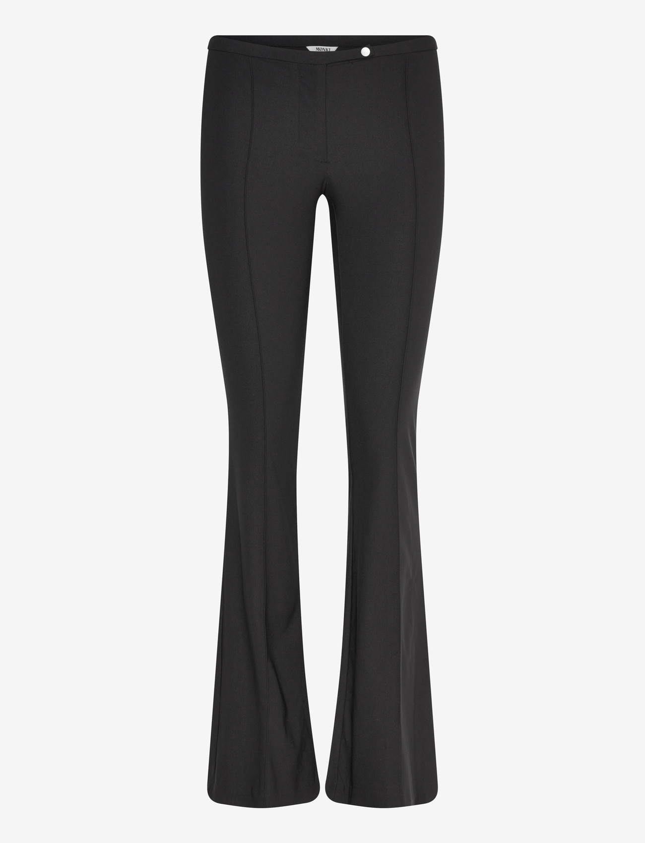 Monki - Low Rise Skinny Flared Leg - alt laiad püksid - black dark - 0