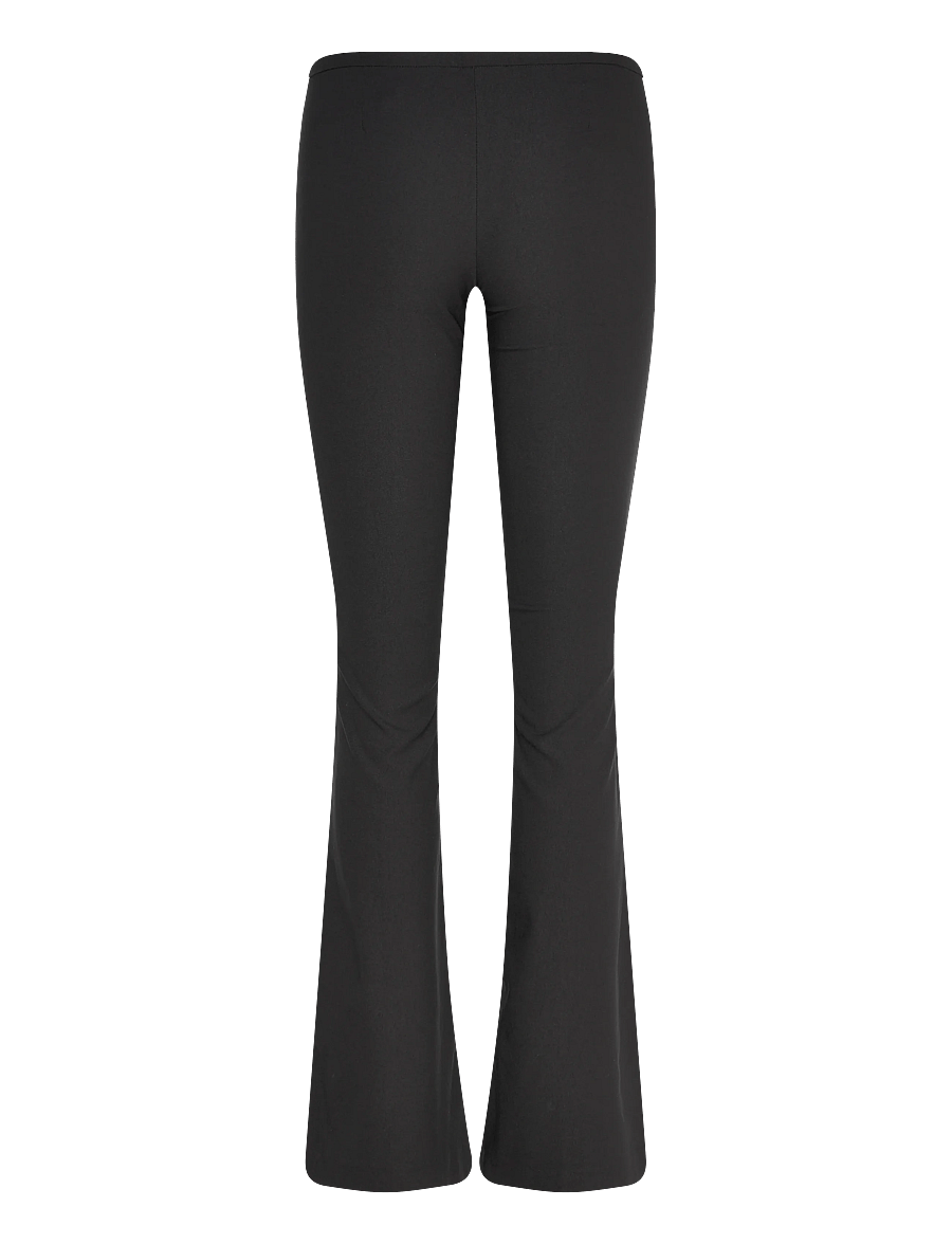 Monki - Low Rise Skinny Flared Leg - alt laiad püksid - black dark - 1