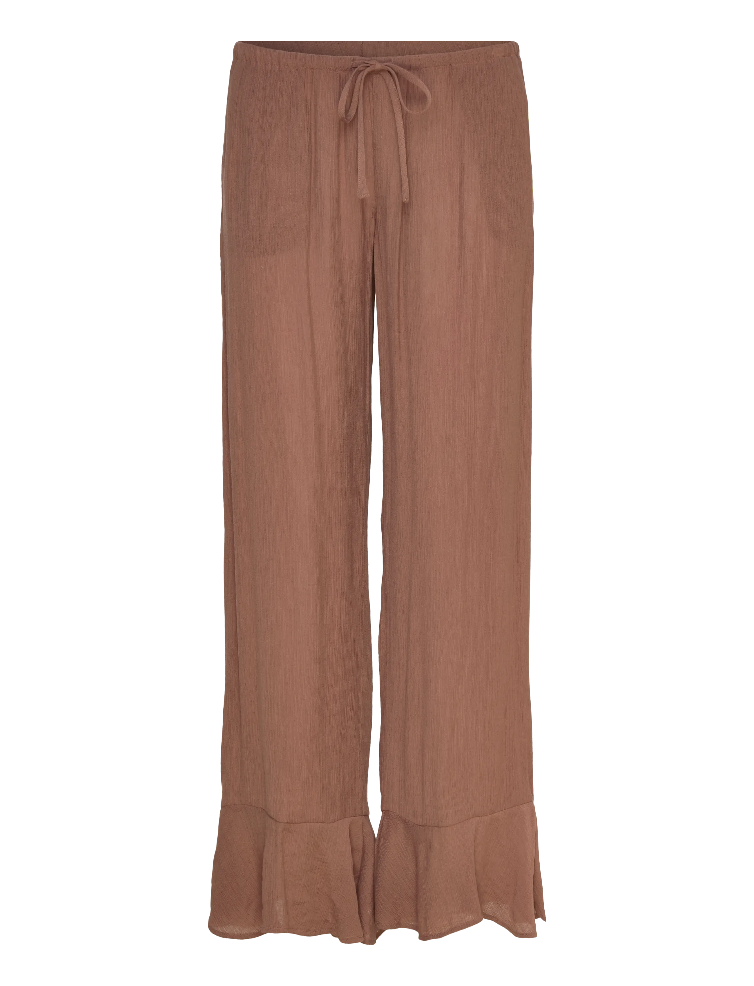 Mid Rise Loose Flounce Trousers