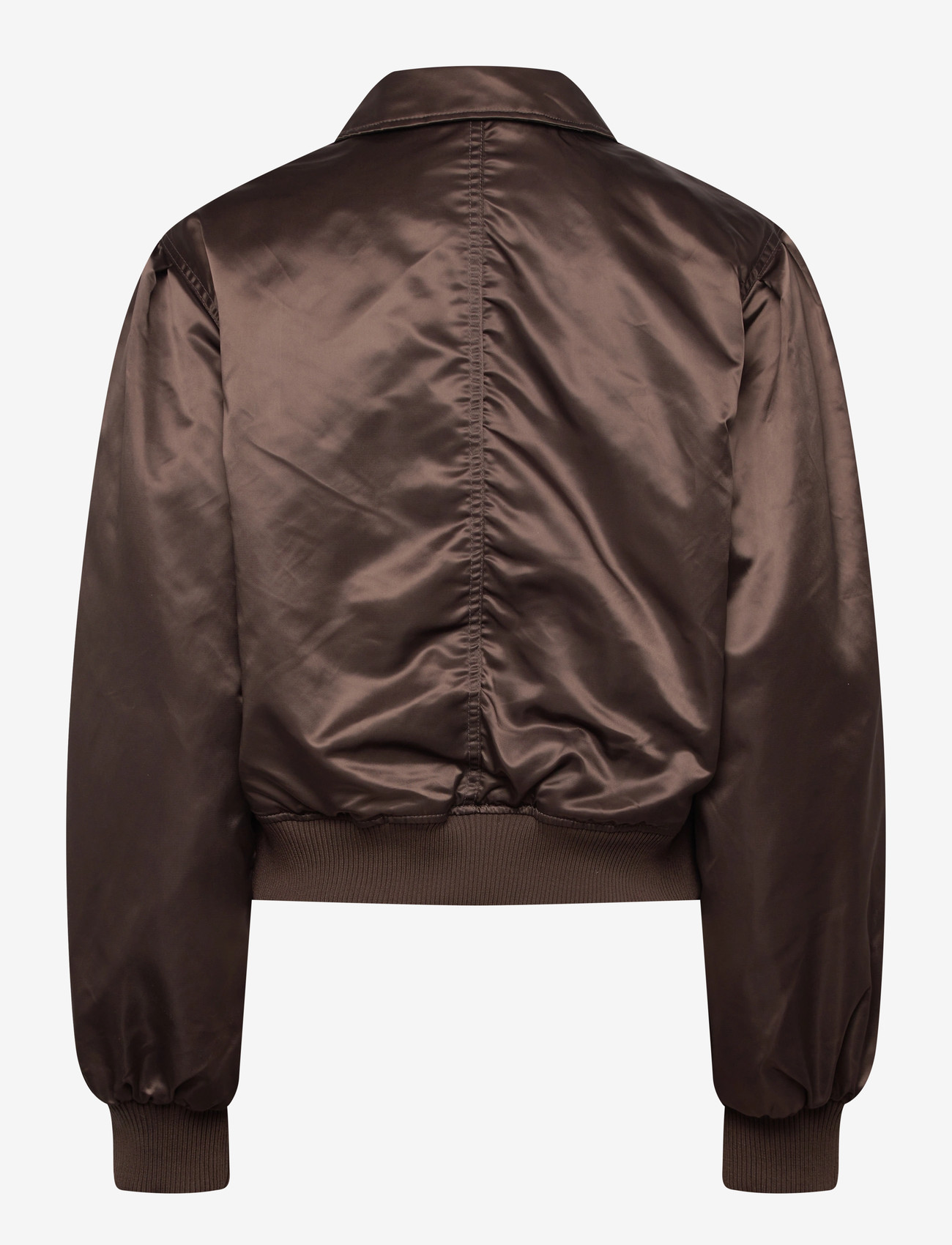 Monki - Loose Nylon Bomber Jacket - lette jakker - brown dark - 1