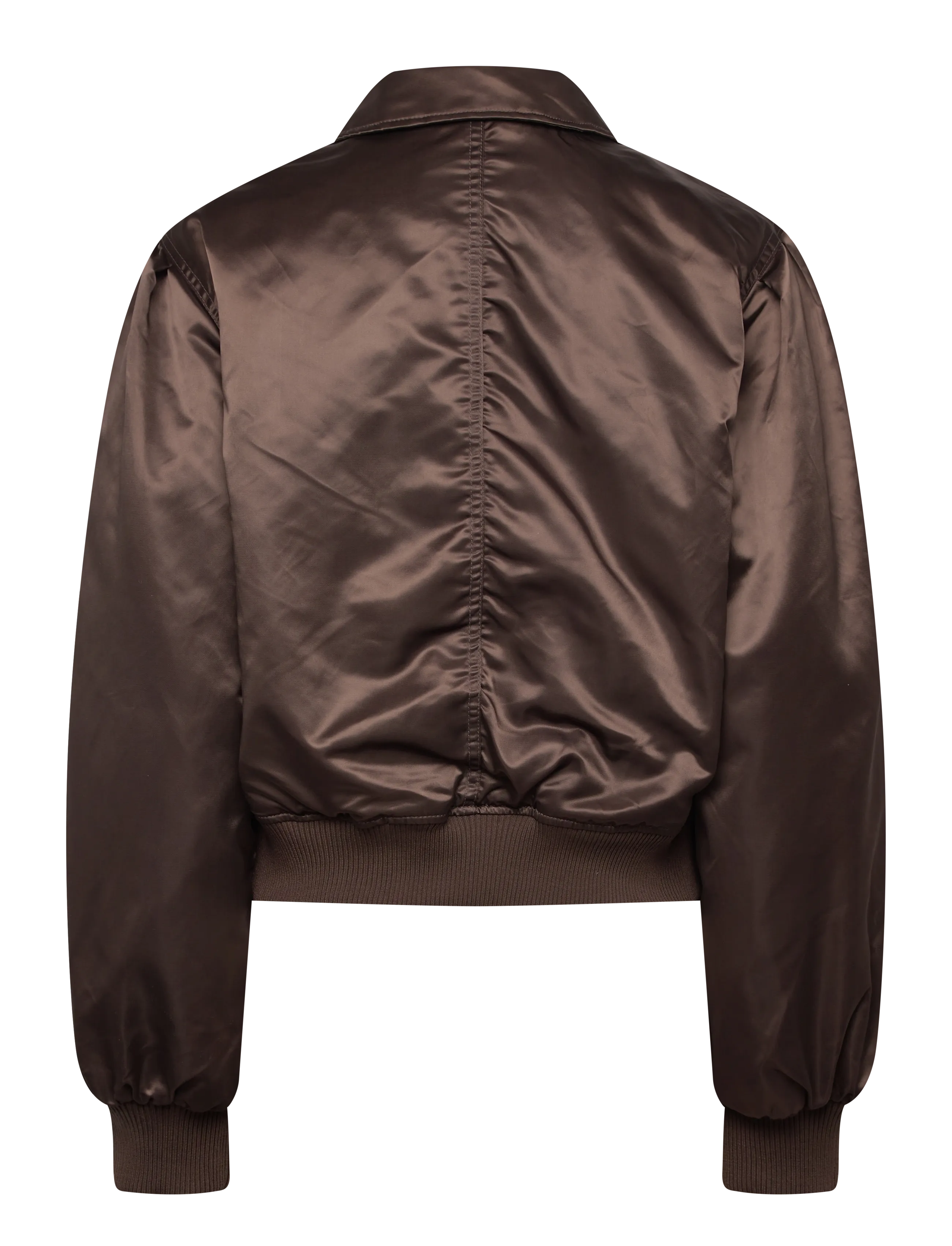 Monki - Loose Nylon Bomber Jacket - bomberjackor - brown dark - 1