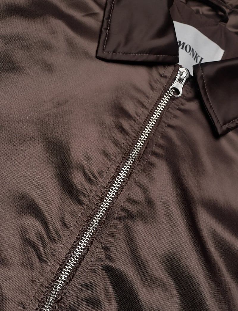 Monki - Loose Nylon Bomber Jacket - lette jakker - brown dark - 2
