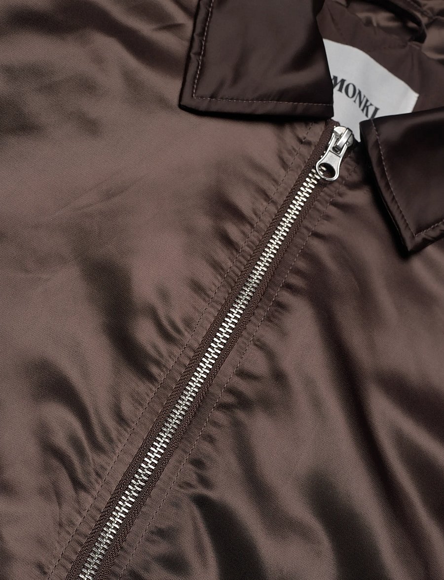 Monki - Loose Nylon Bomber Jacket - bomberjackor - brown dark - 2