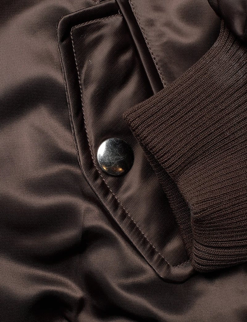 Monki - Loose Nylon Bomber Jacket - lette jakker - brown dark - 3