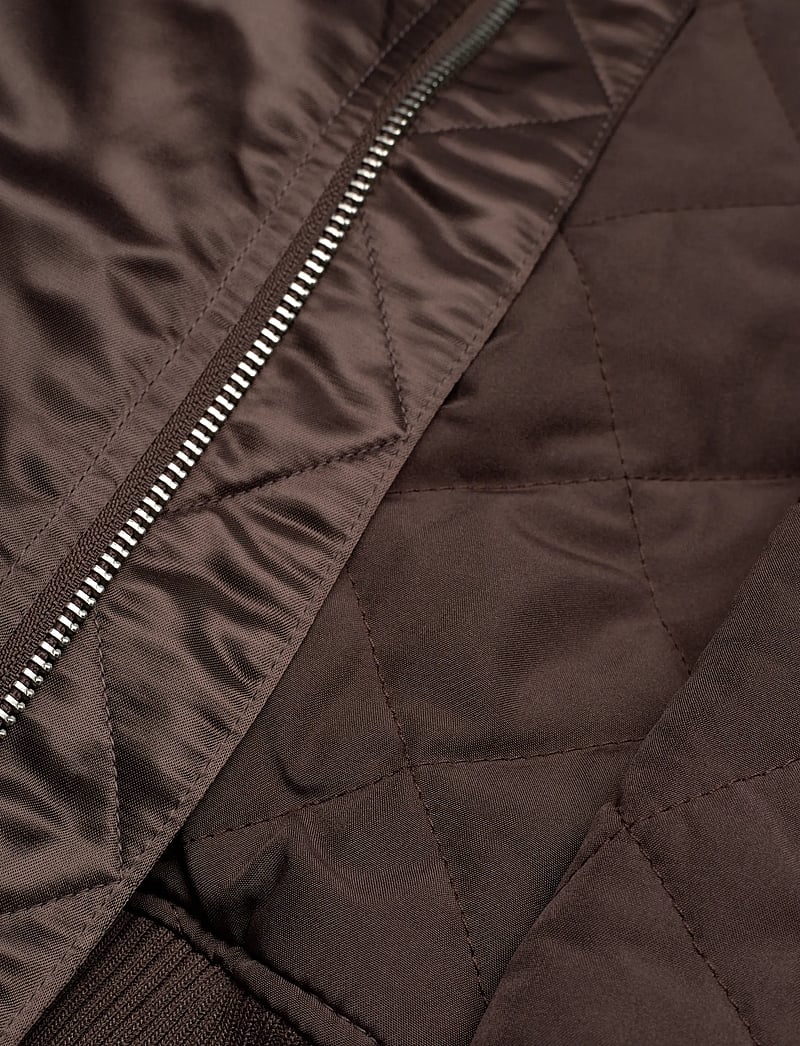 Monki - Loose Nylon Bomber Jacket - lette jakker - brown dark - 4