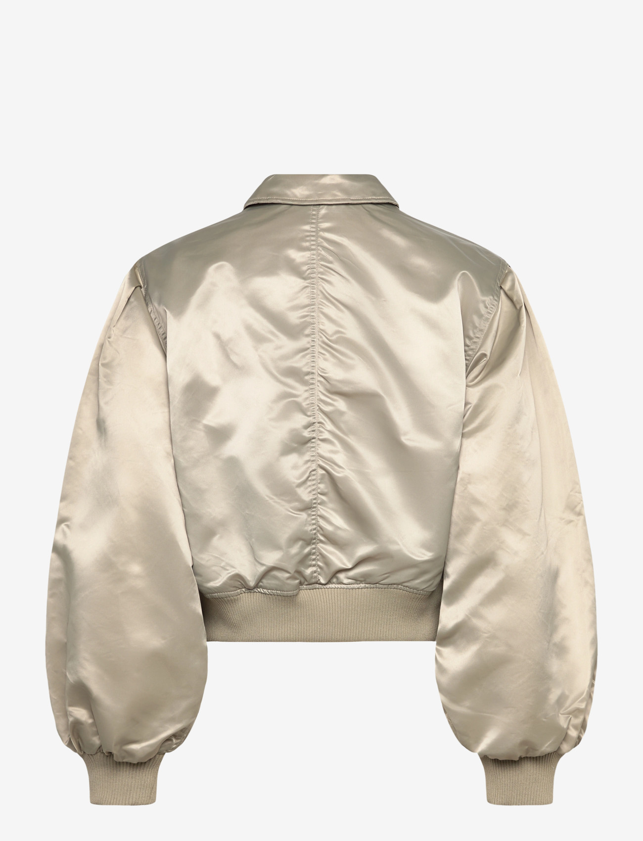 Monki - Loose Nylon Bomber Jacket - lette jakker - khaki green dusty light - 1