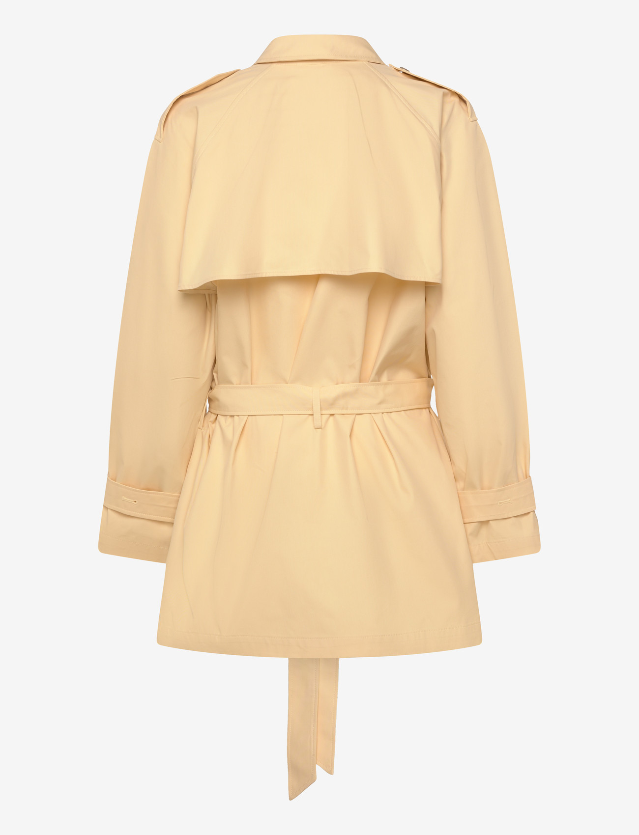 Monki - Short Loose Single-Breasted Trench Coat - trenchcoats - yellow light - 1