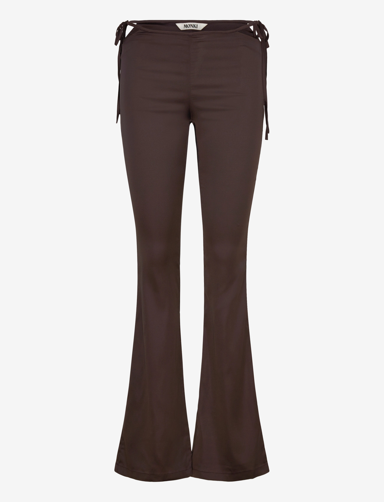 Monki - Cut Out Flare Trousers - schlaghose - brown dark - 0