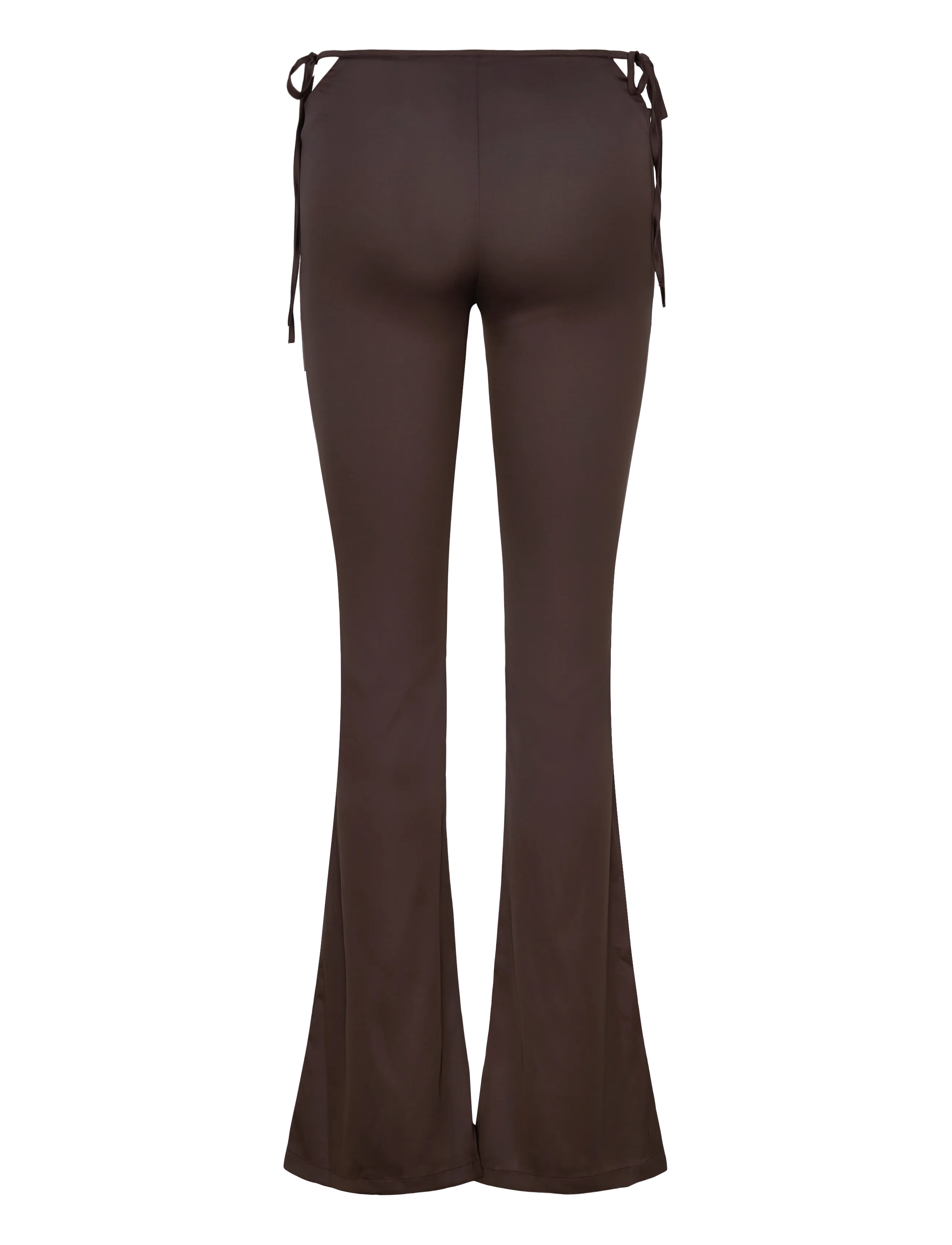 Monki - Cut Out Flare Trousers - schlaghosen - brown dark - 1