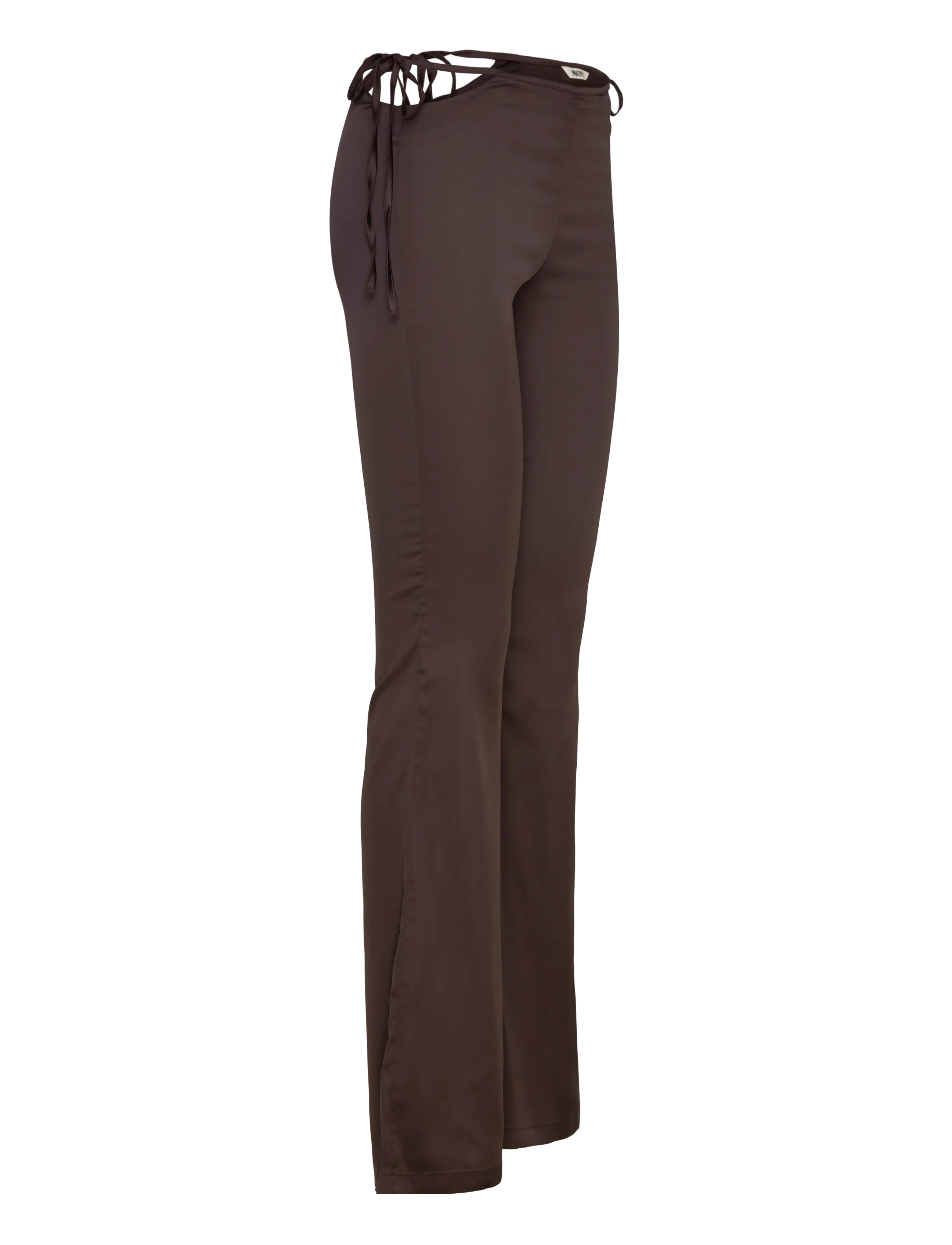 Monki - Cut Out Flare Trousers - schlaghosen - brown dark - 2